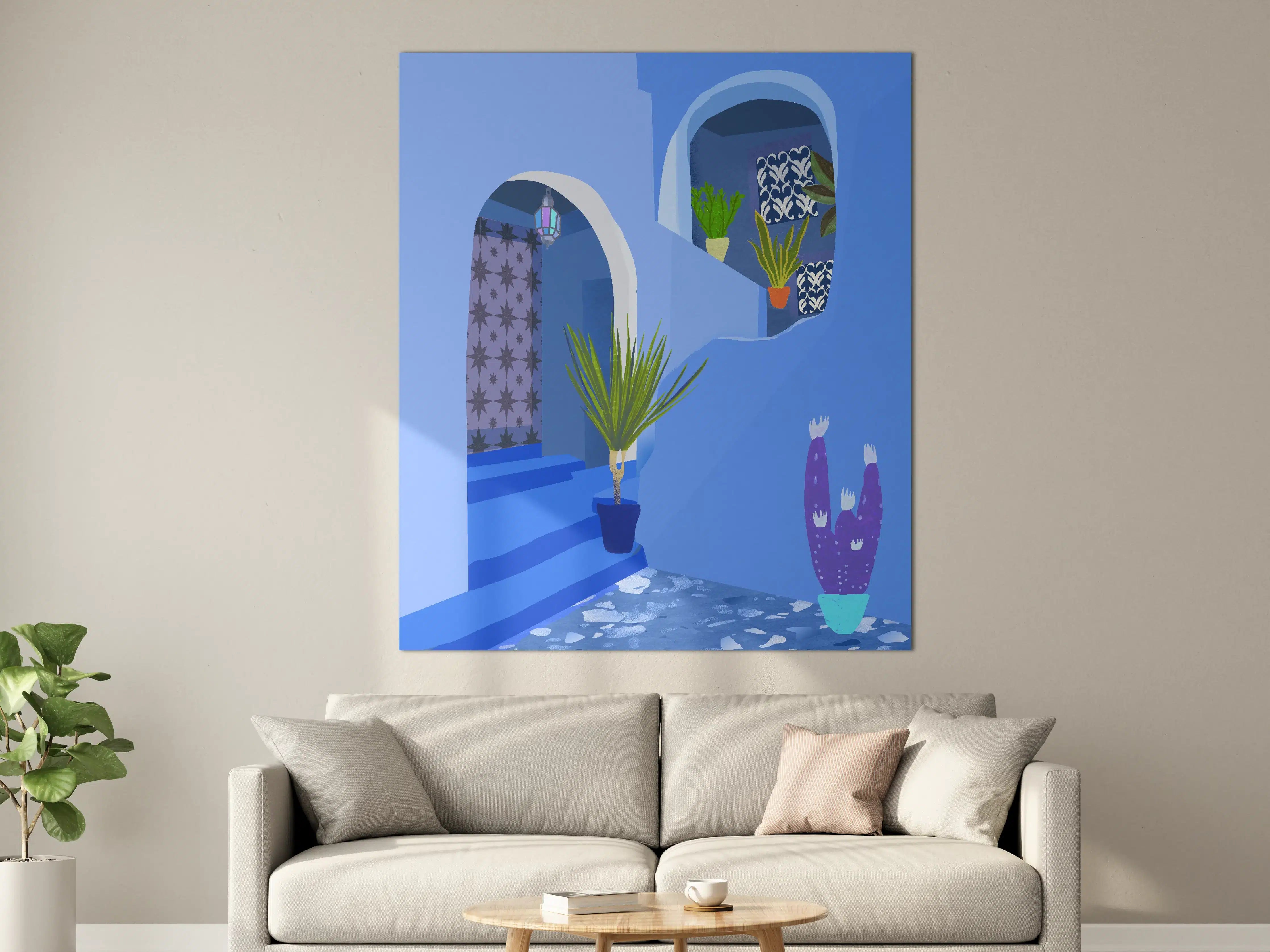 Große Wandbilder - Blaugetöntes Marokko Poster