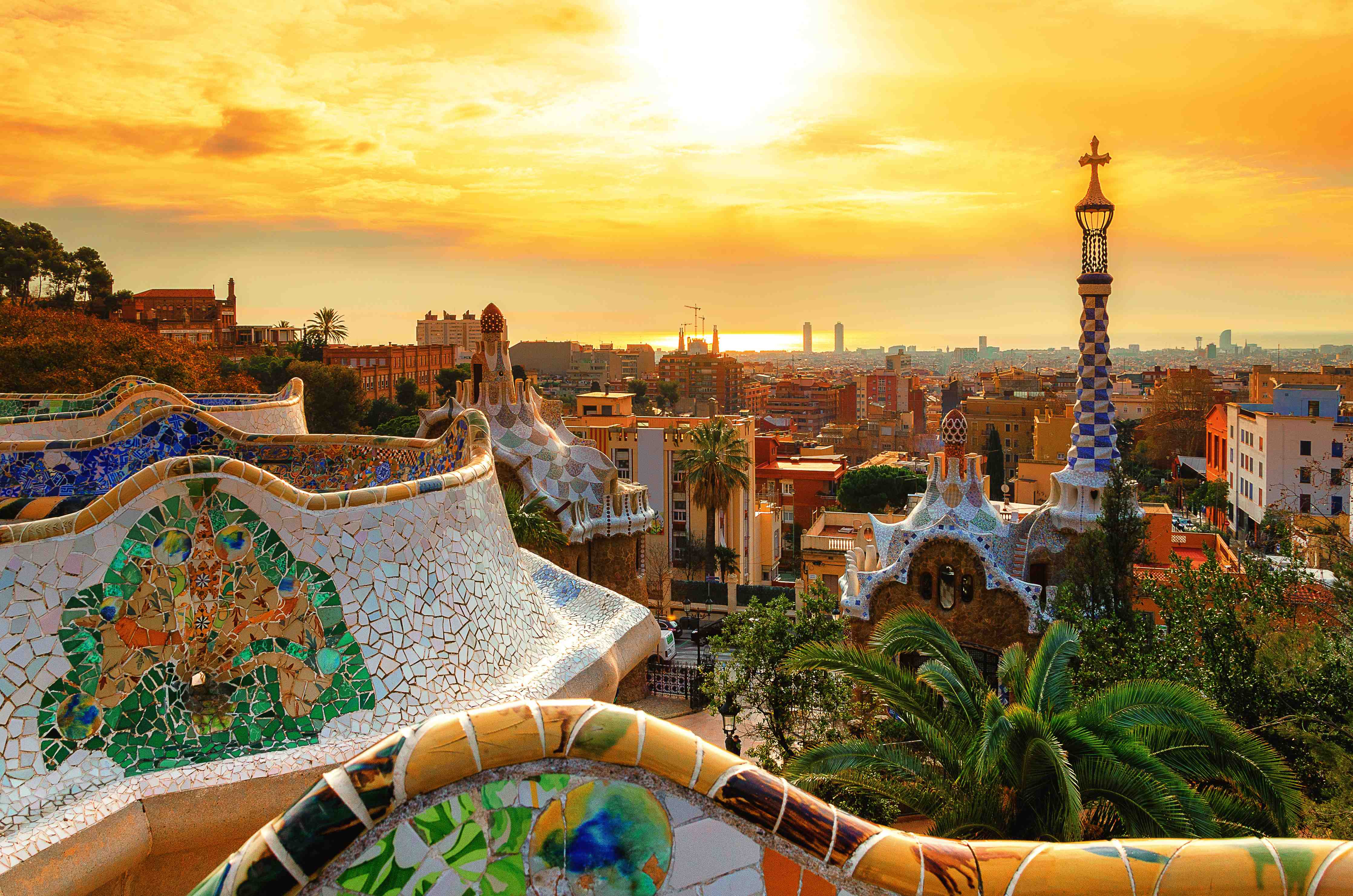 Große Wandbilder-Blick auf Barcelona vom Park Guell
