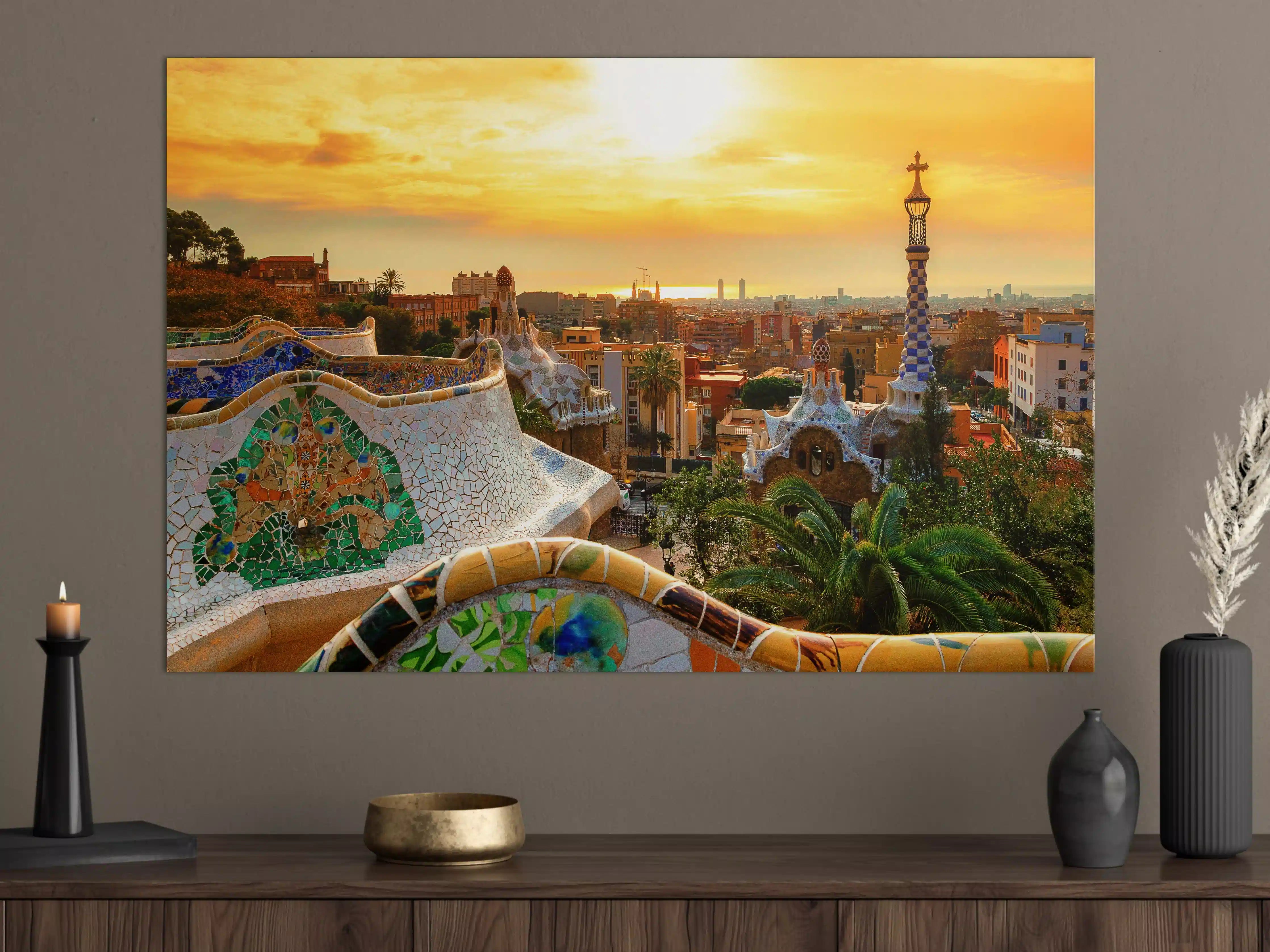 Große Wandbilder - Blick auf Barcelona vom Park Guell