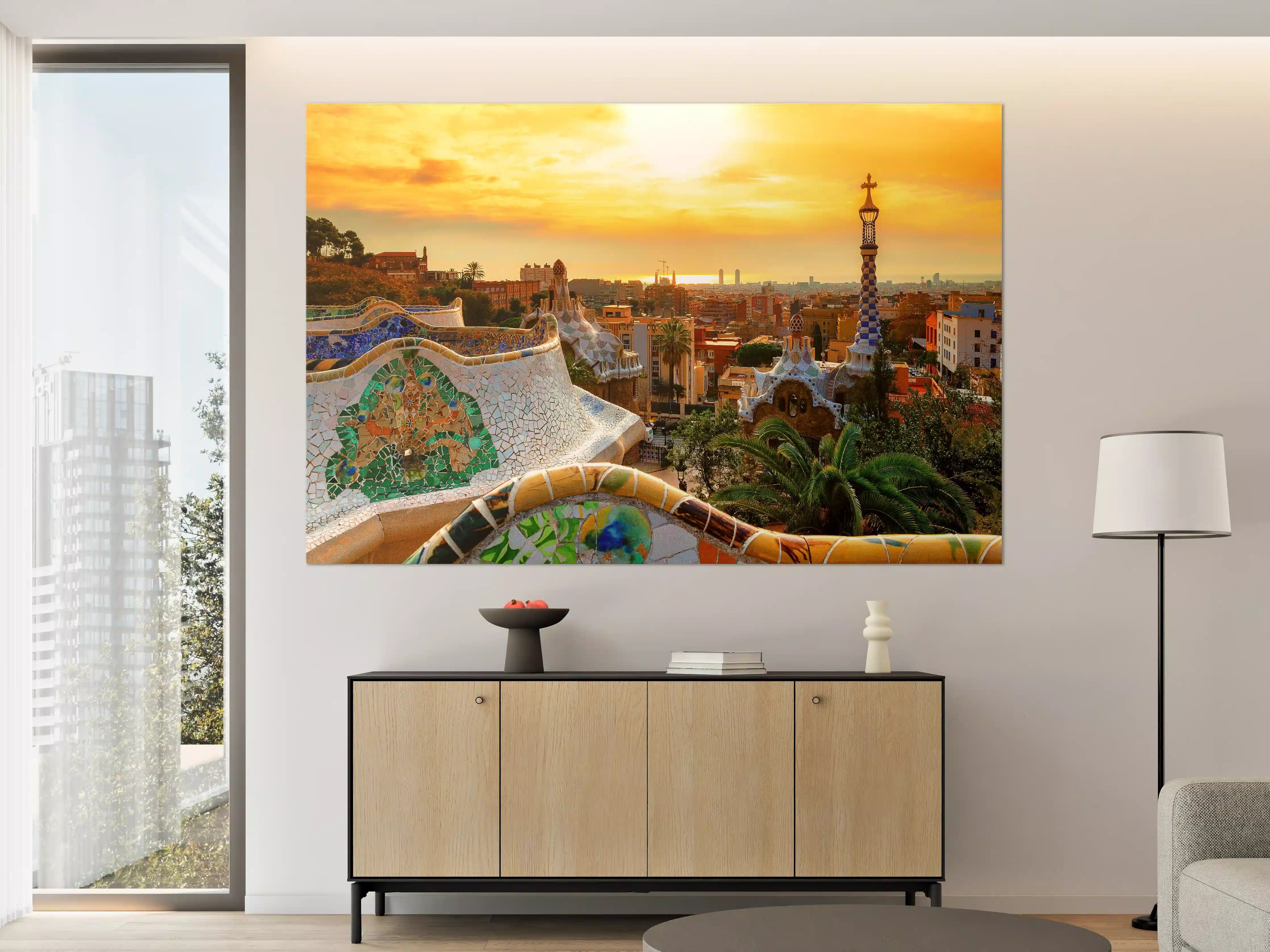 Große Wandbilder - Blick auf Barcelona vom Park Guell