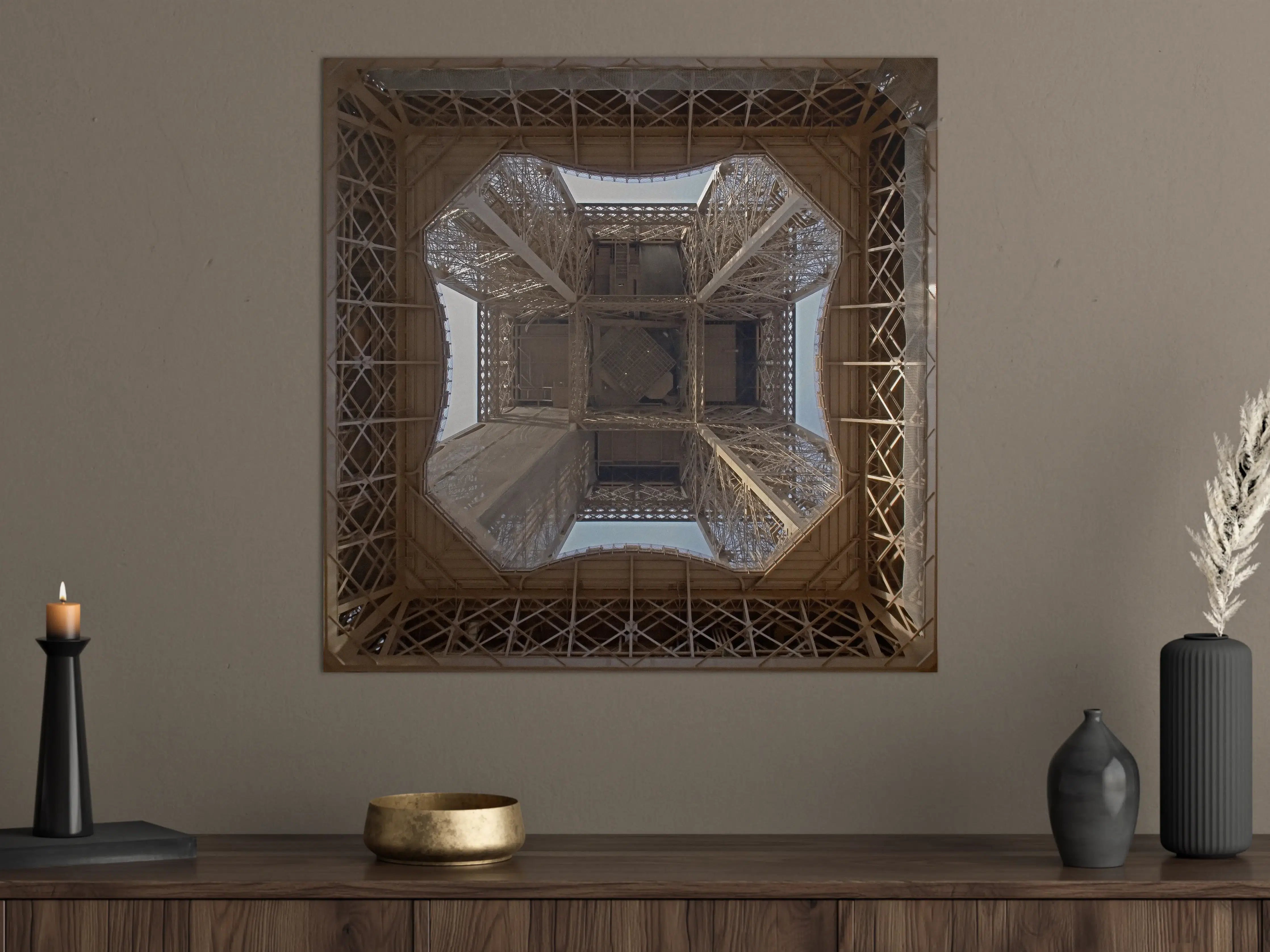 Große Wandbilder - Blick nach oben unter dem Eiffelturm