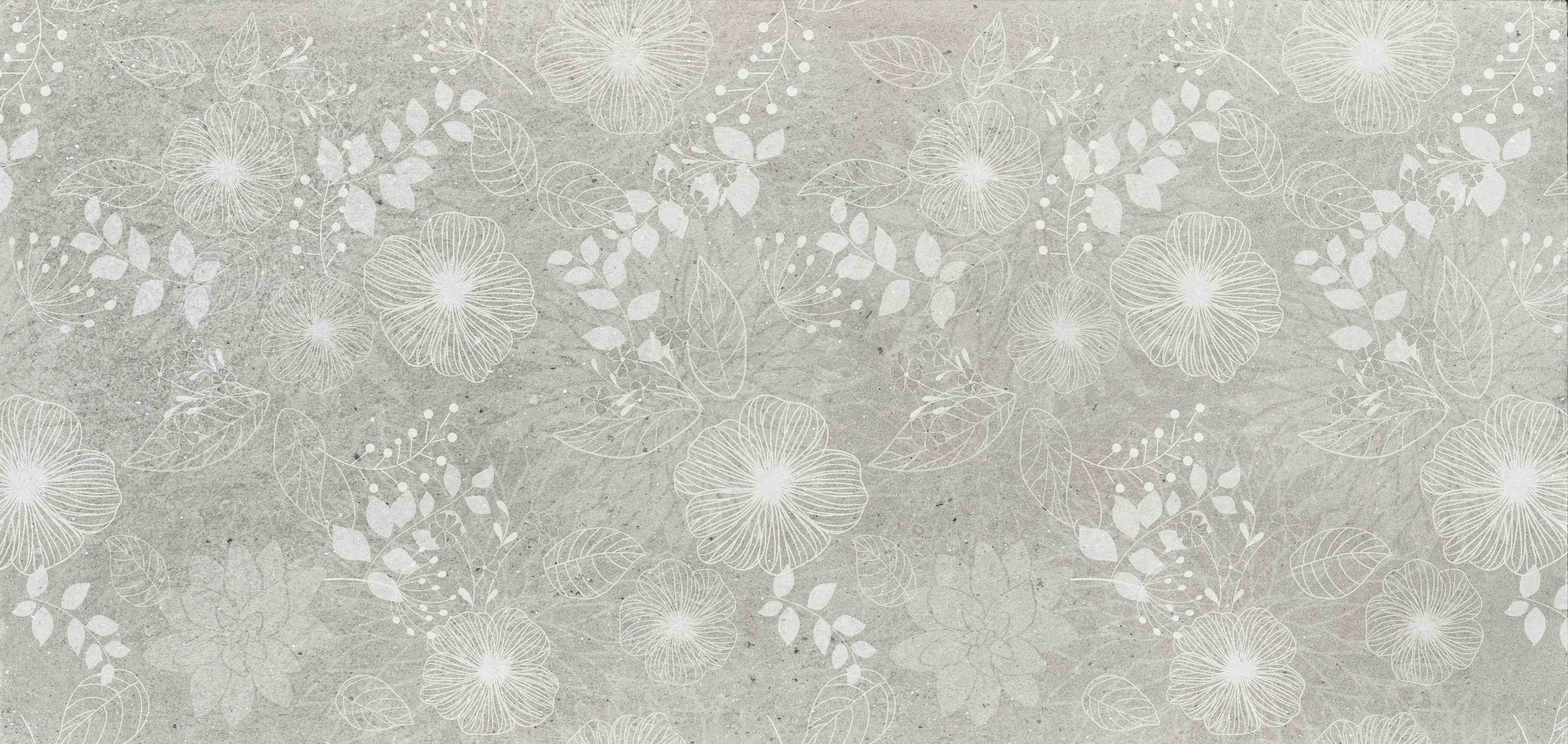 Große Wandbilder-Blumen auf grauem Beton