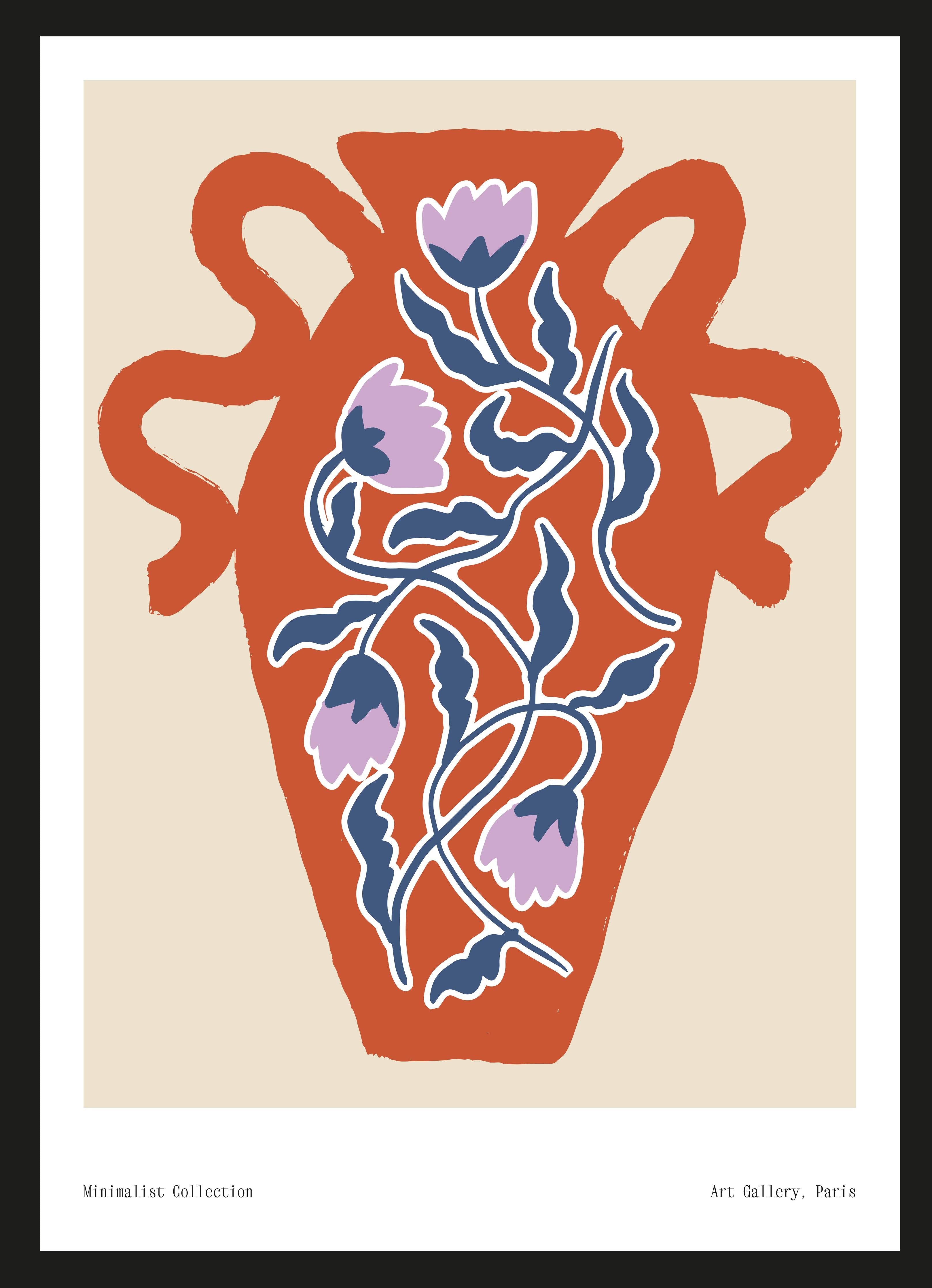 Große Wandbilder-Blumen im antiken Vase
