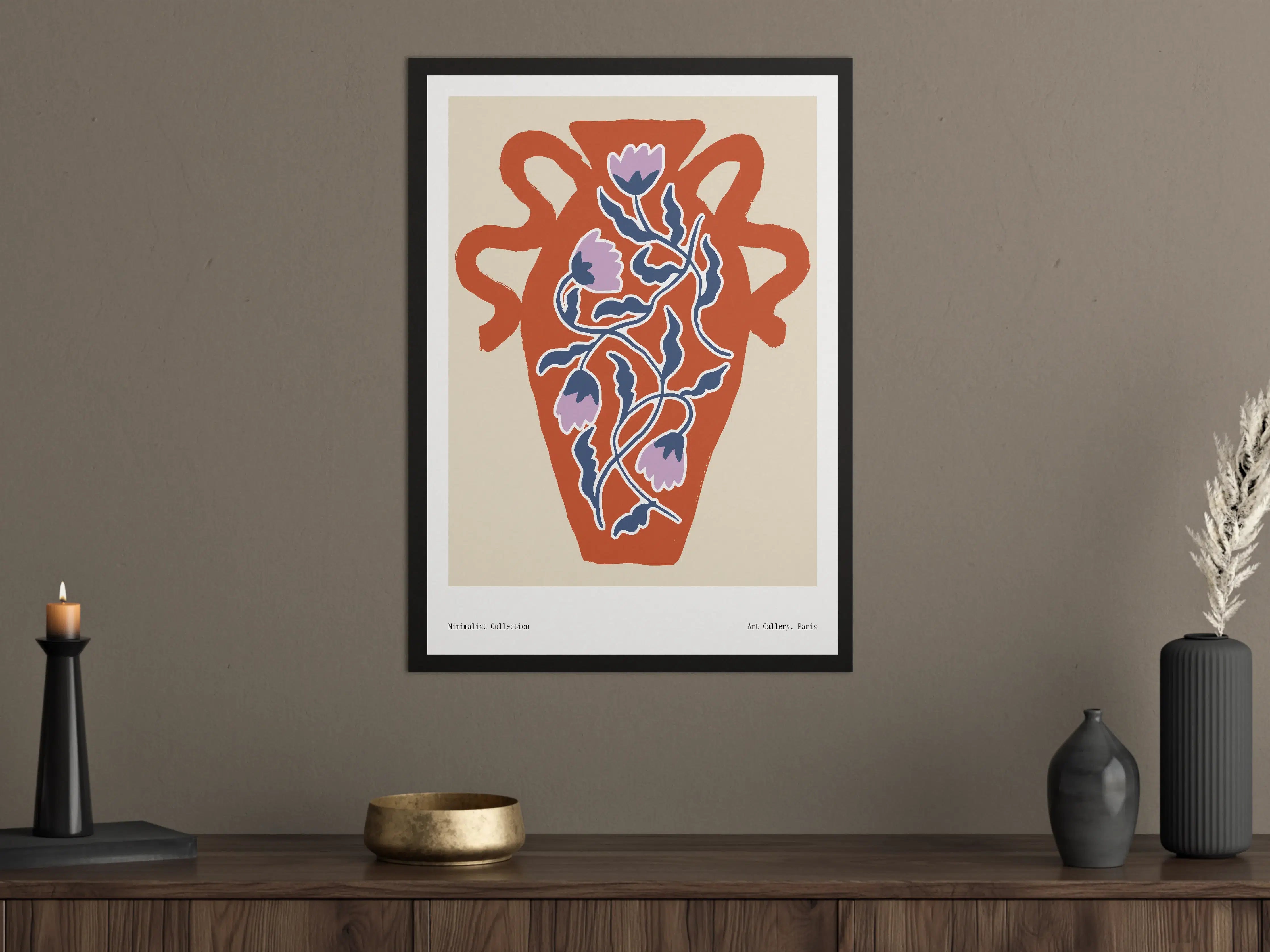 Große Wandbilder - Blumen im antiken Vase