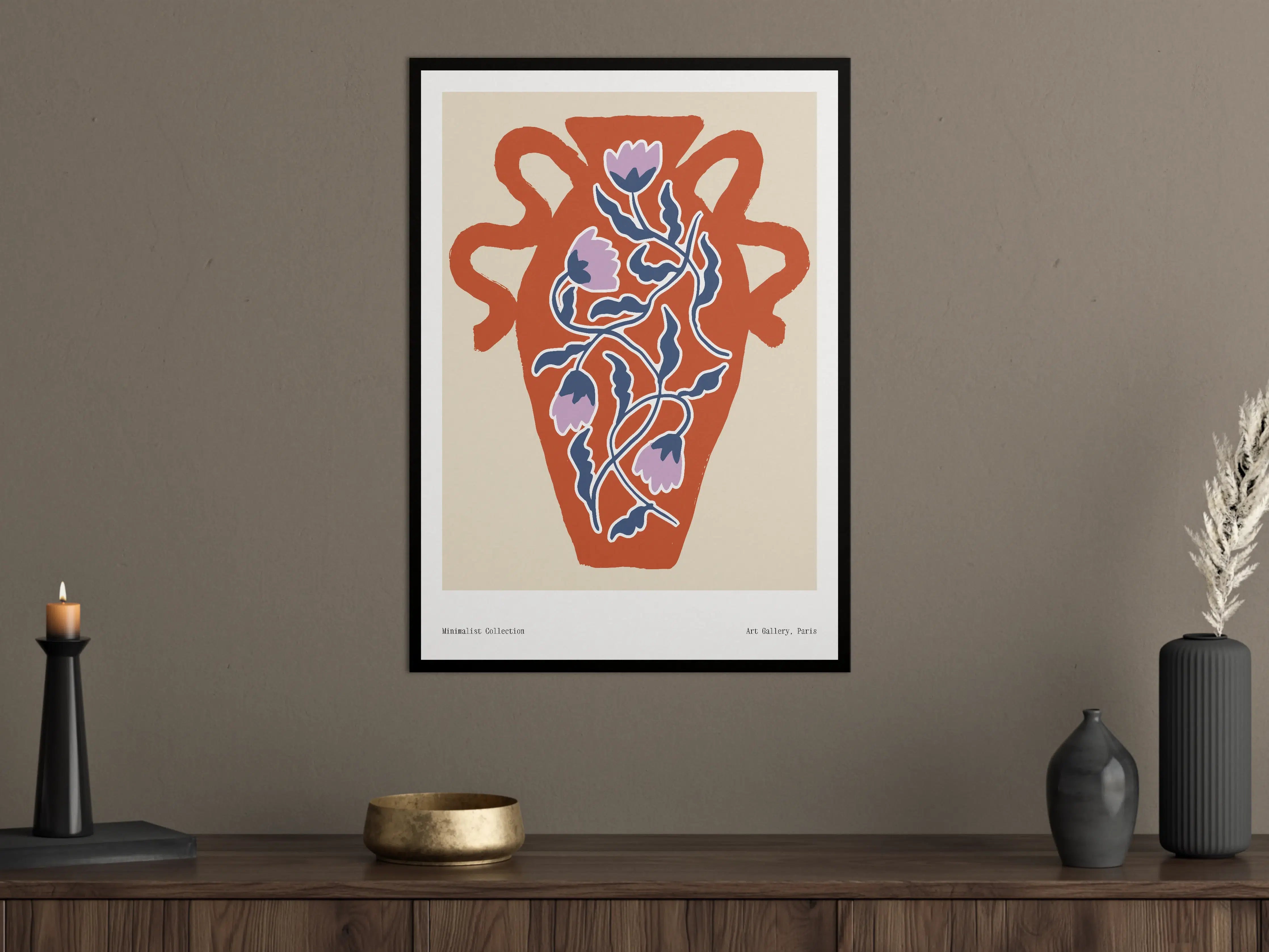 Große Wandbilder - Blumen in antiker Vase