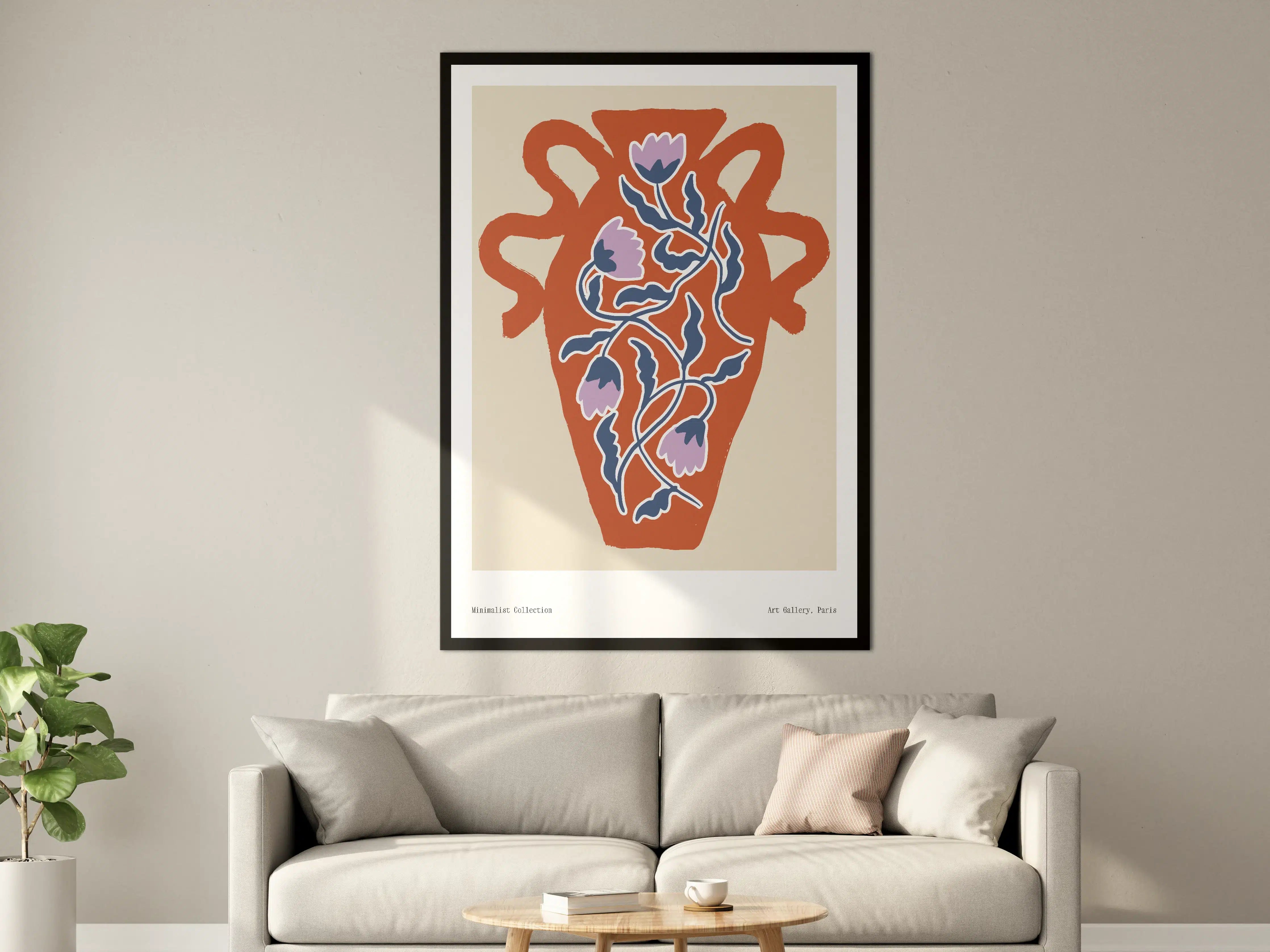 Große Wandbilder - Blumen in antiker Vase