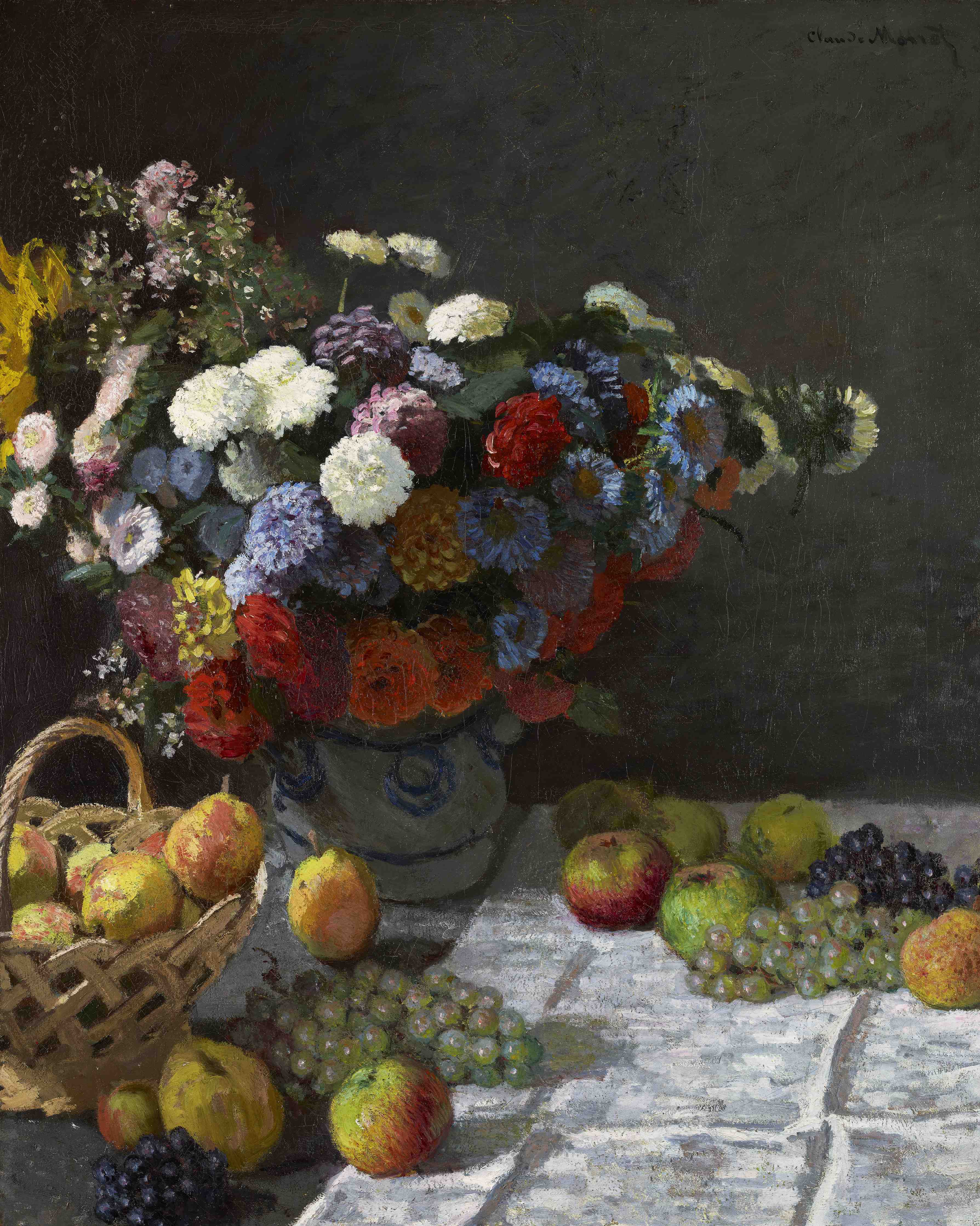 Große Wandbilder-Blumen und Obst im Stillleben