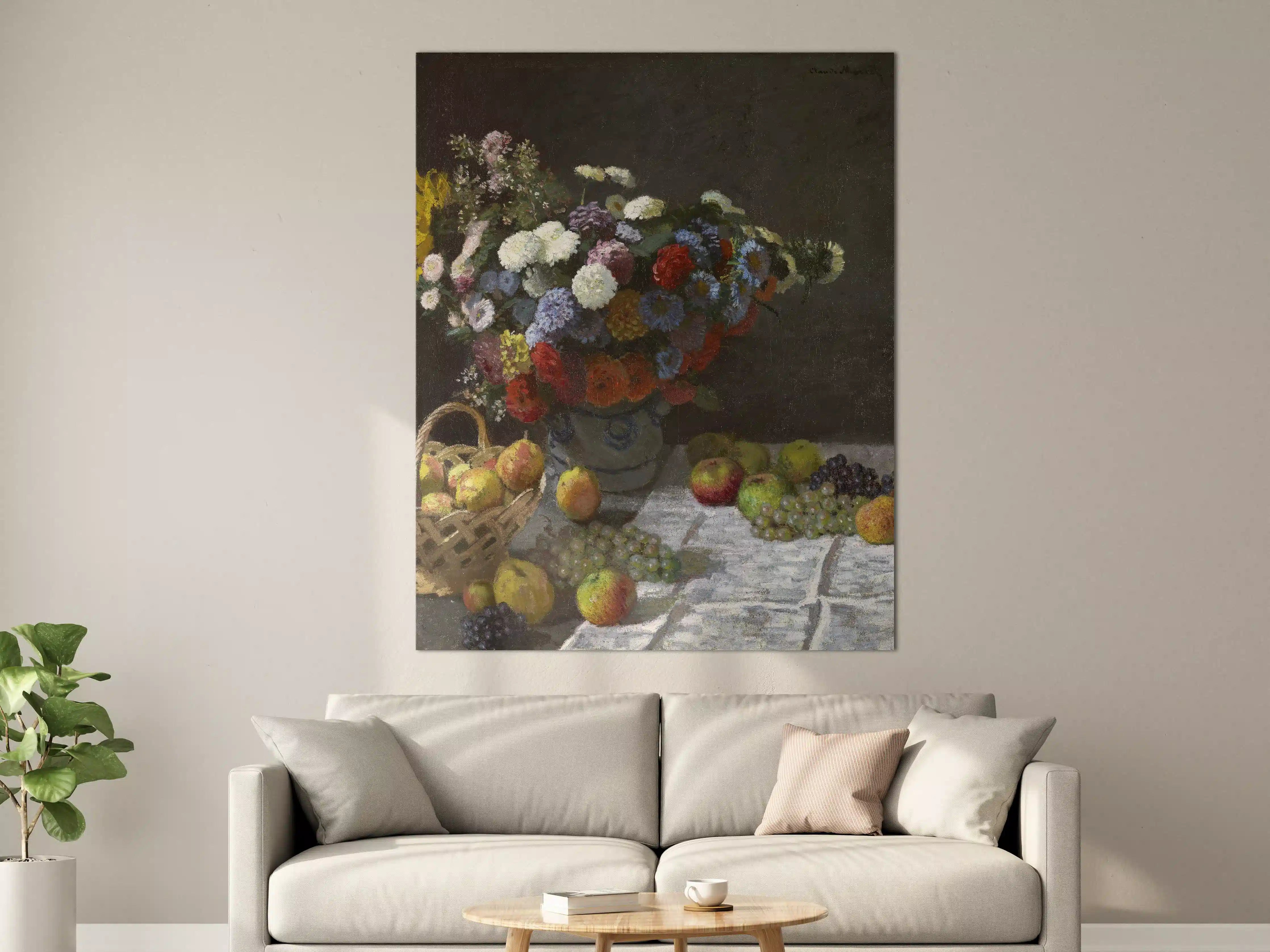 Große Wandbilder - Blumen und Obst im Stillleben