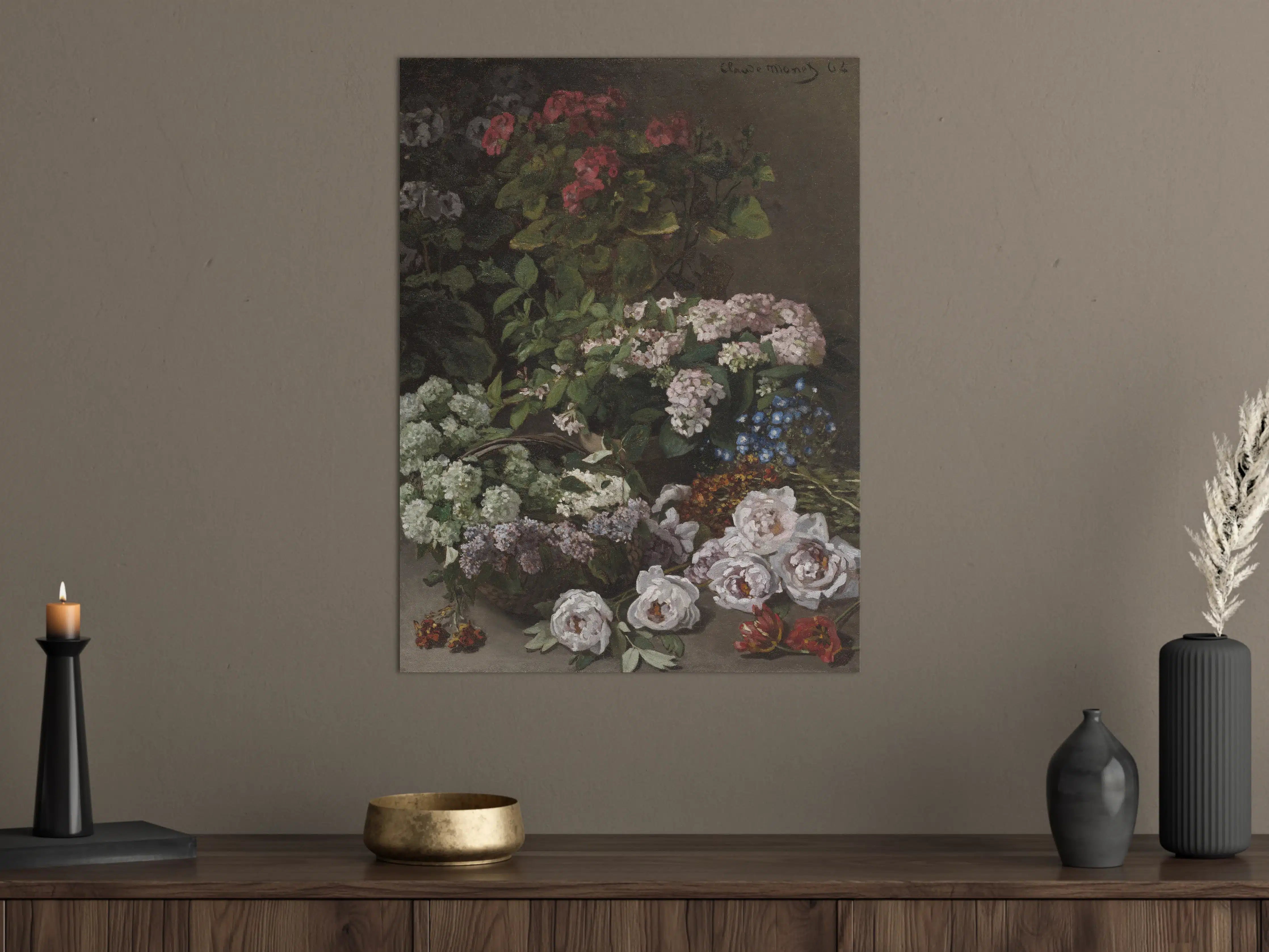 Große Wandbilder - Blumenpracht in zarten Farben
