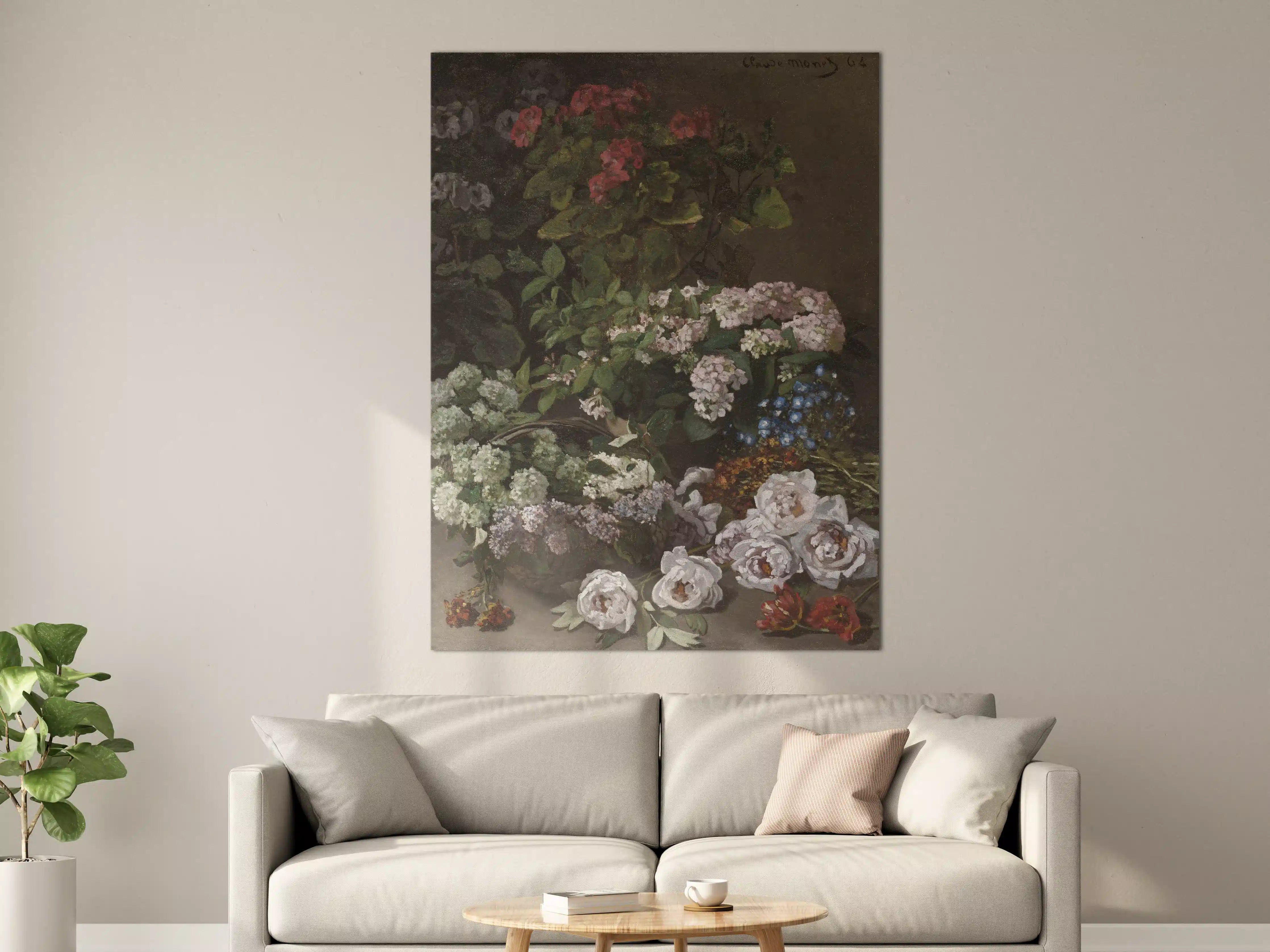 Große Wandbilder - Blumenpracht in zarten Farben