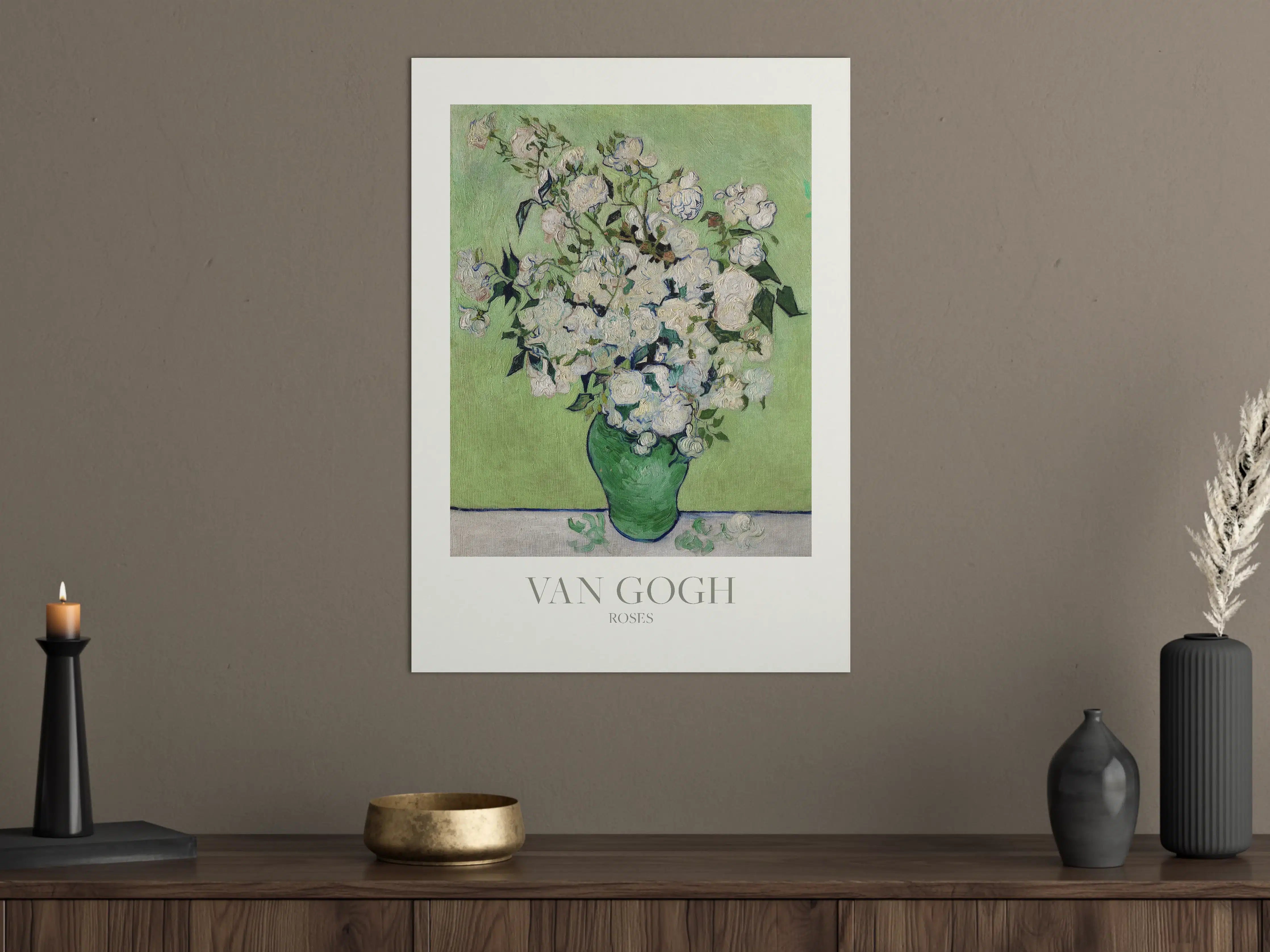 Große Wandbilder - Blumenstrauß in Grünem Vasen
