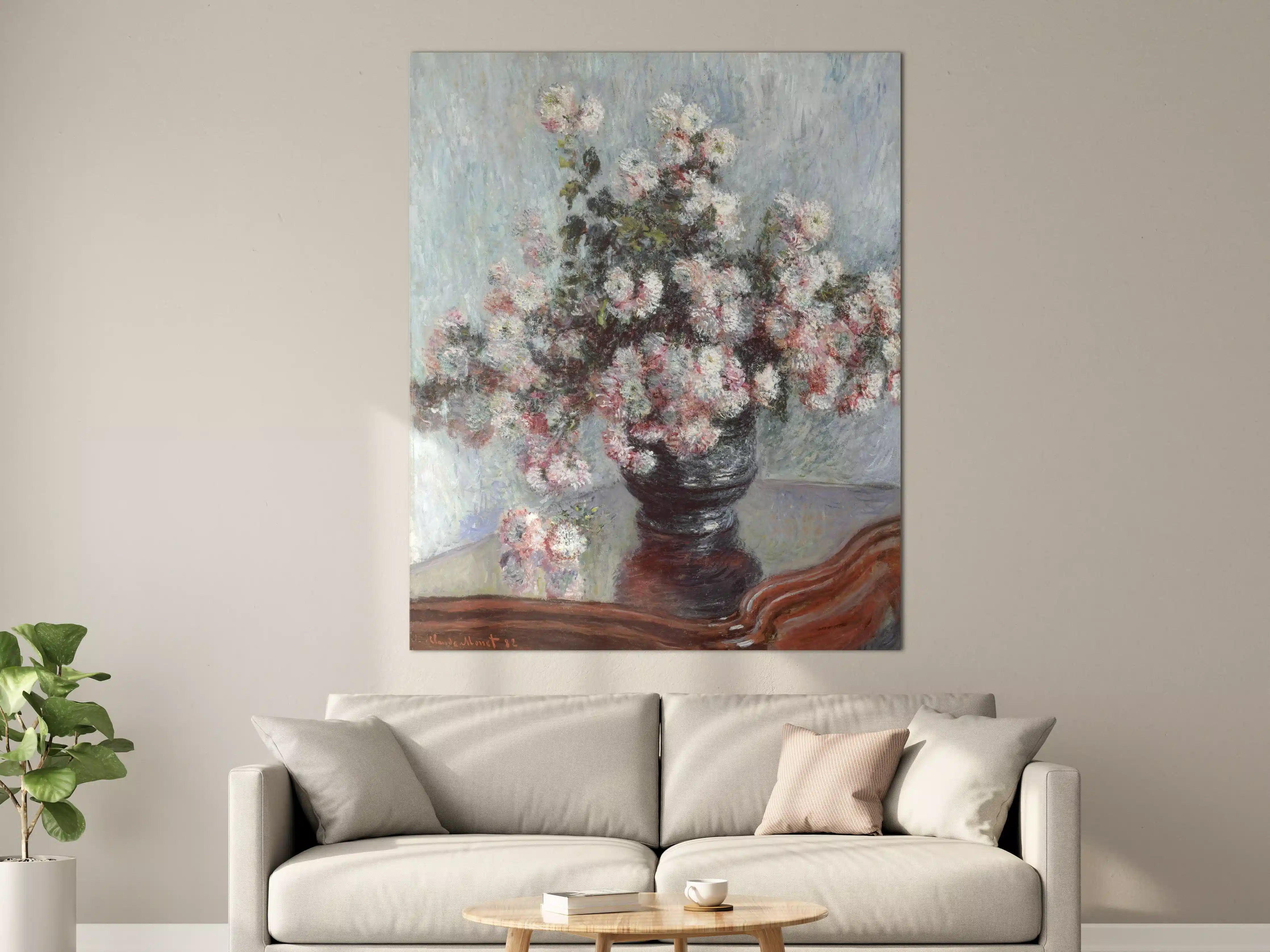 Große Wandbilder - Blumenstrauß in dunklem Vase