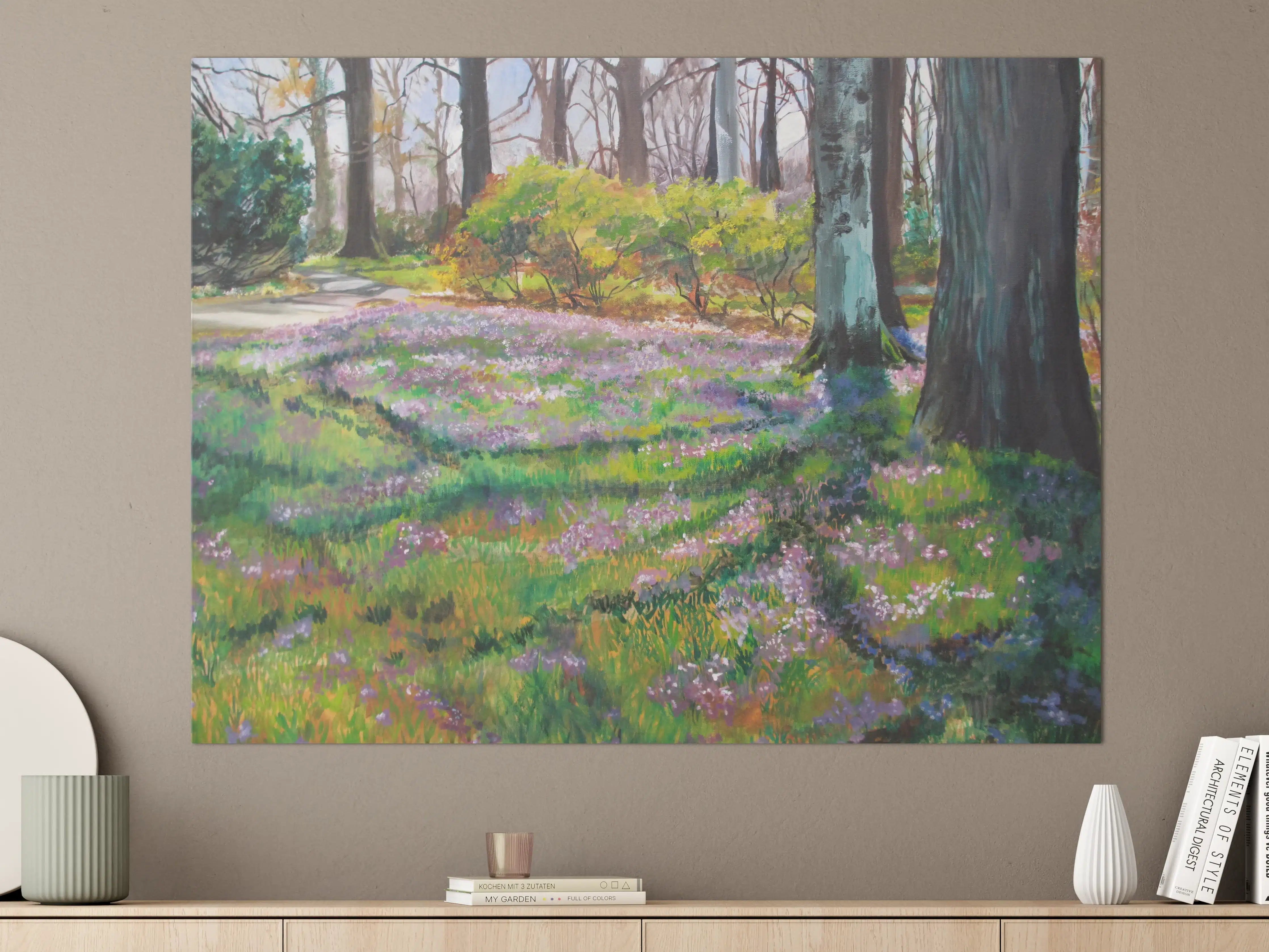 Große Wandbilder - Blumenwiese im Frühlingswald