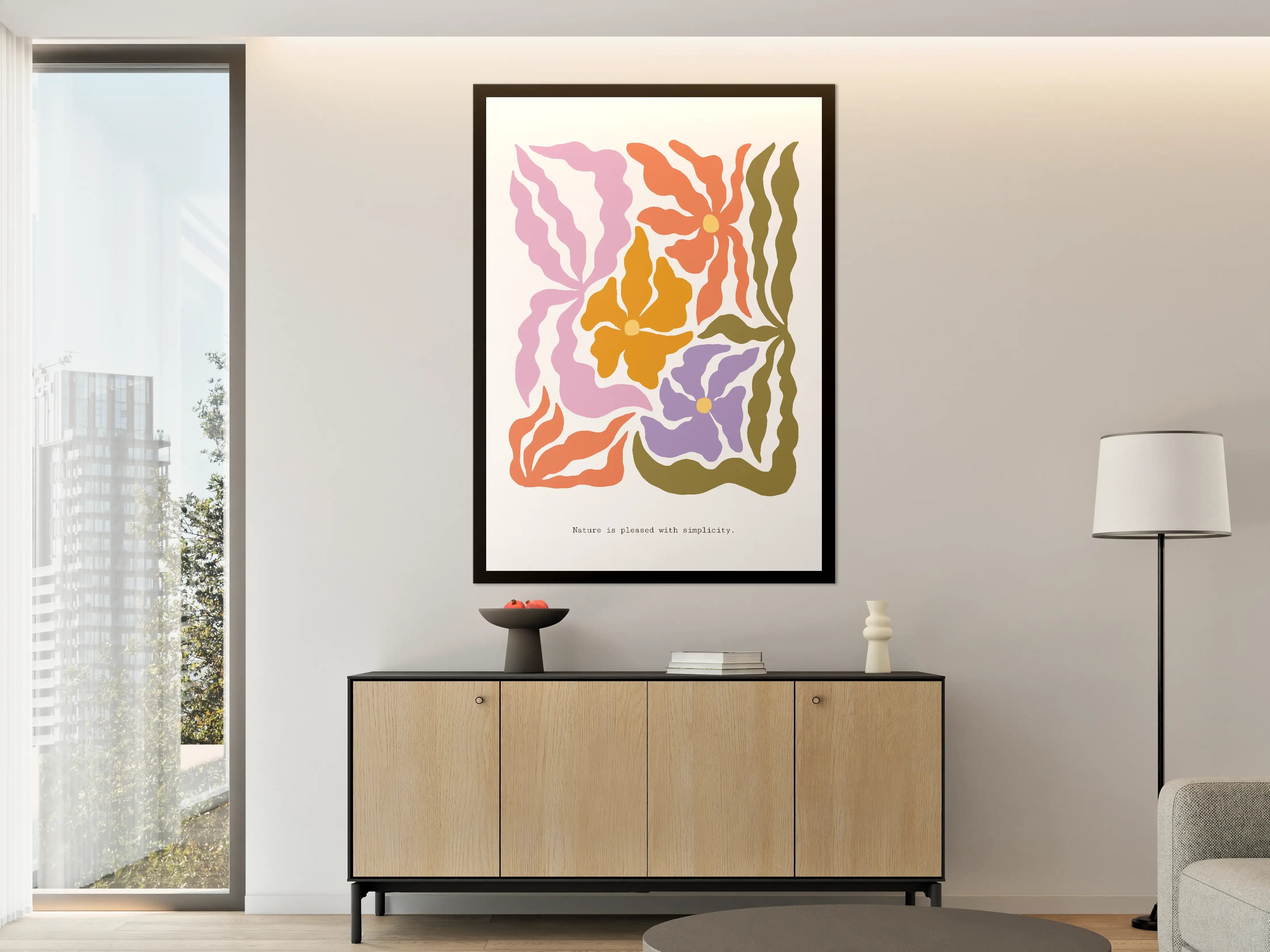 Große Wandbilder - Blumiges Wandbild in Pastellfarben