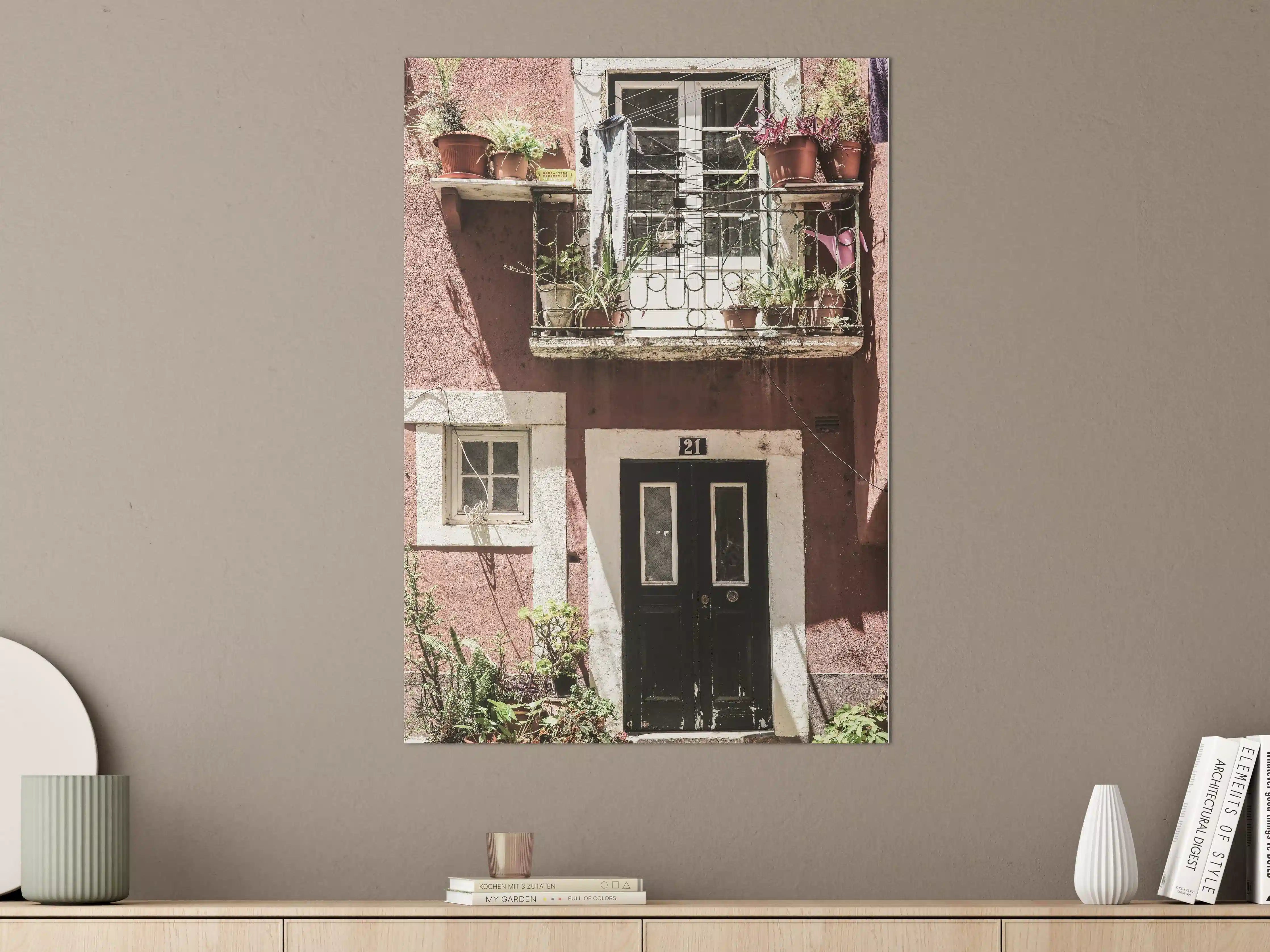 Große Wandbilder - Boho-Stil Balkonpflanzen Hausnr. 21