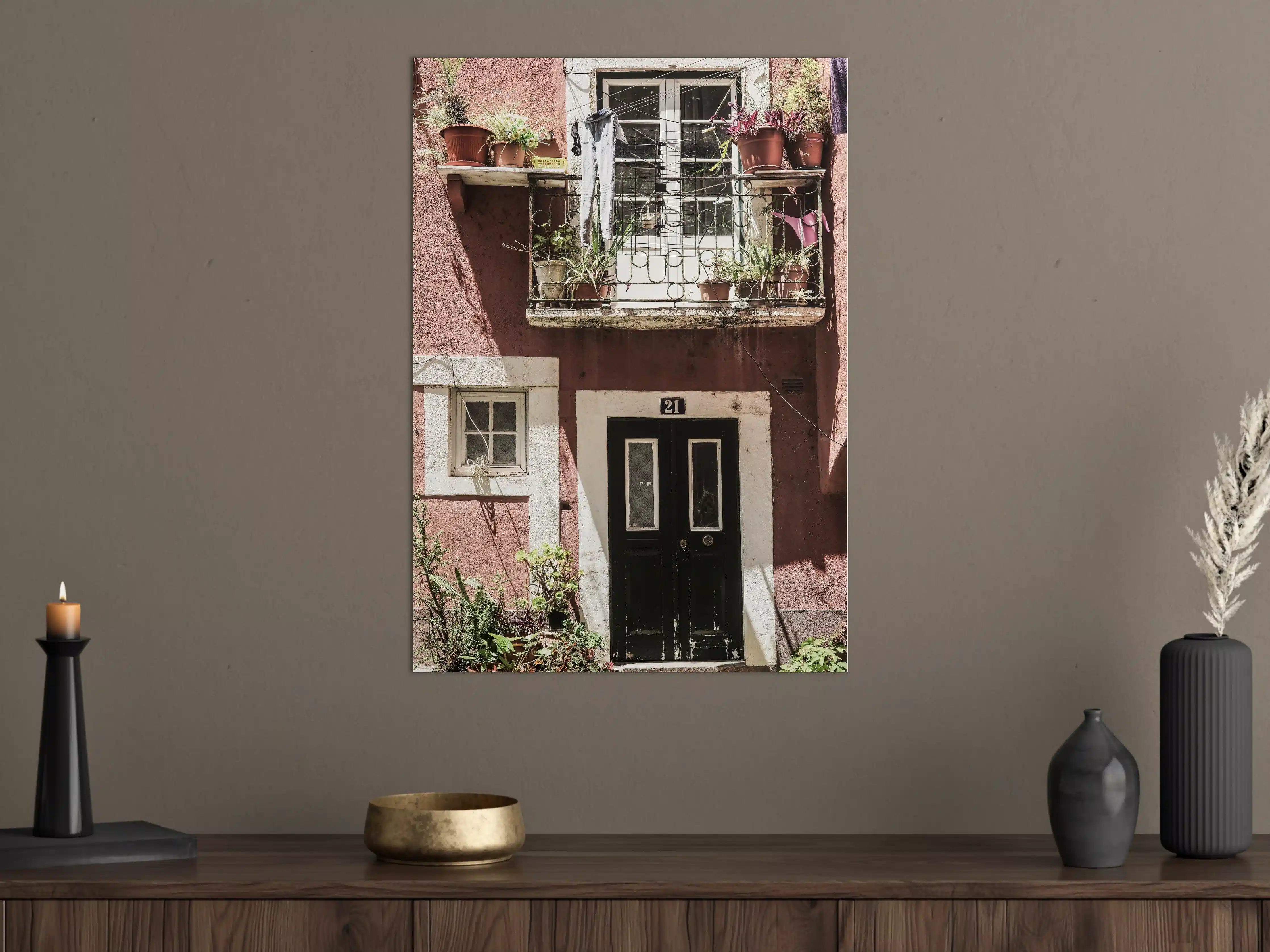 Große Wandbilder - Boho-Stil Balkonpflanzen Hausnr. 21