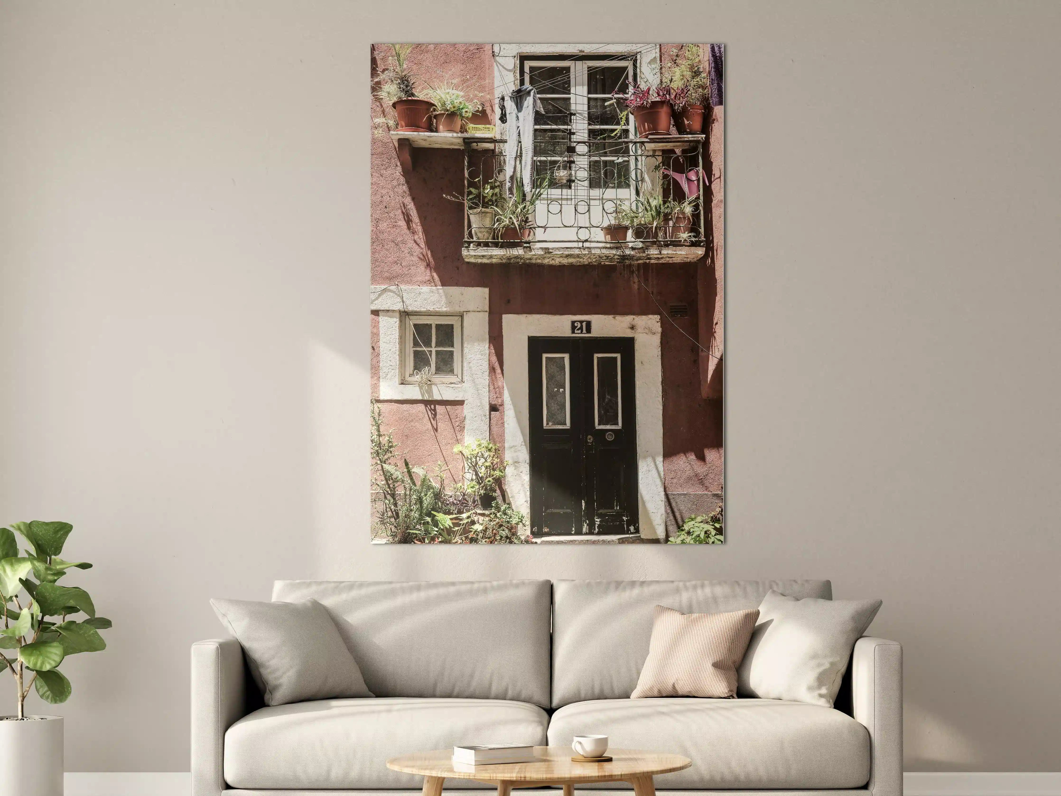Große Wandbilder - Boho-Stil Balkonpflanzen Hausnr. 21