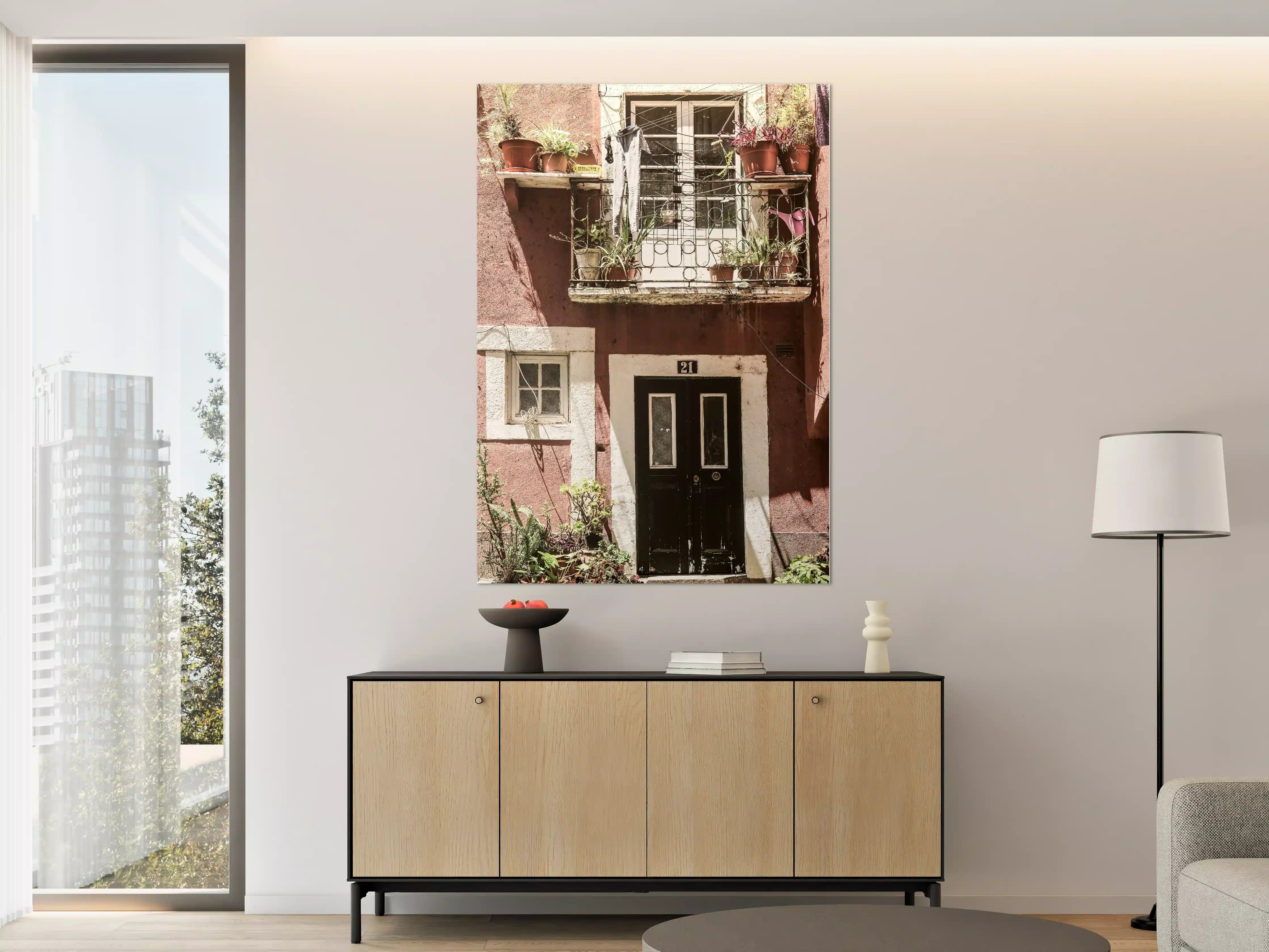 Große Wandbilder - Boho-Stil Balkonpflanzen Hausnr. 21