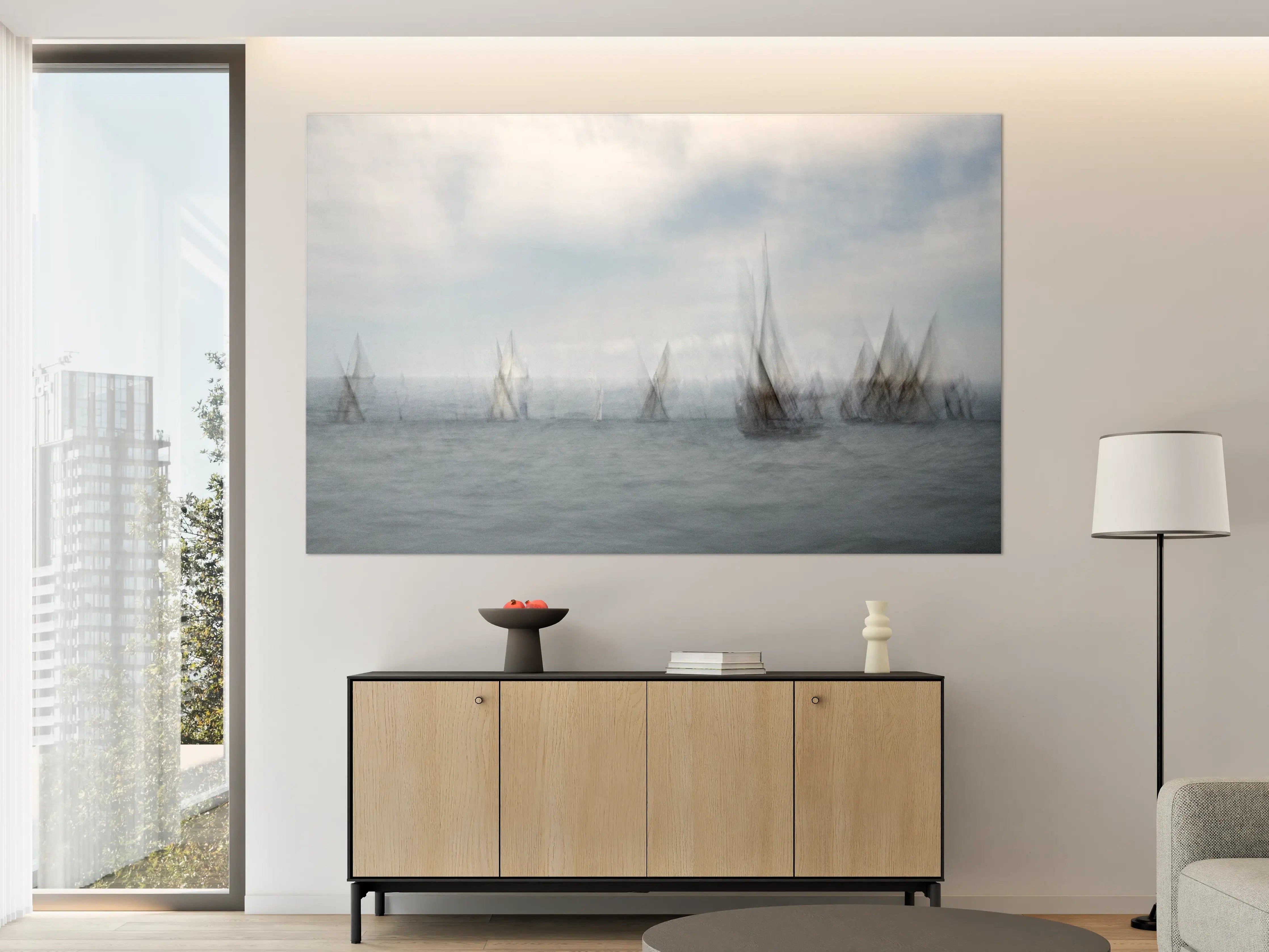 Große Wandbilder - Boote im Meer - Unscharf