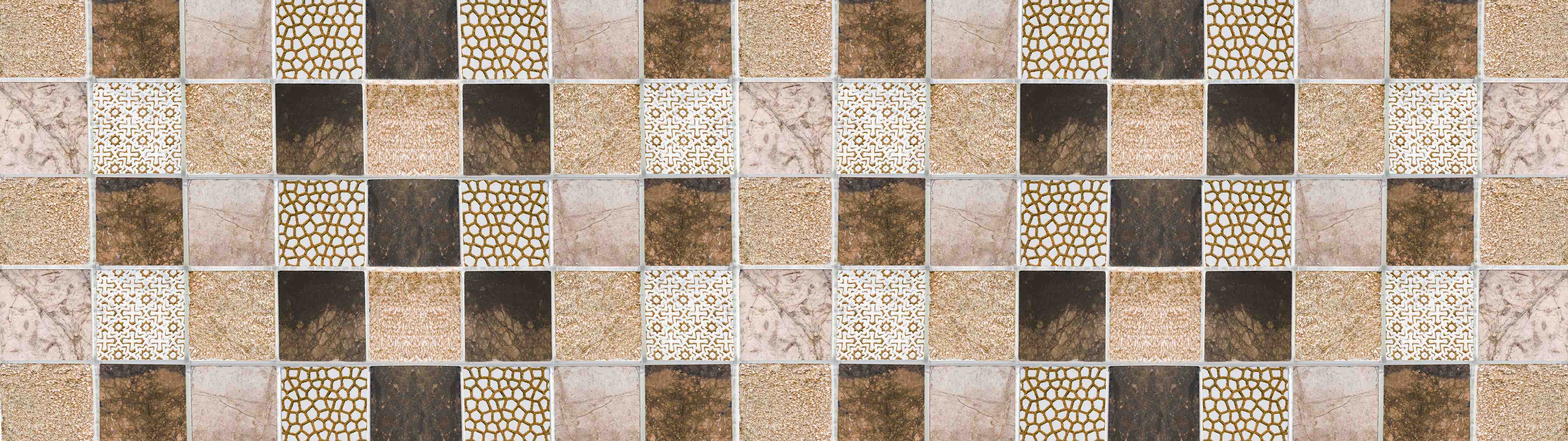 Große Wandbilder-Bräunliche quadratische Mosaiktextur 