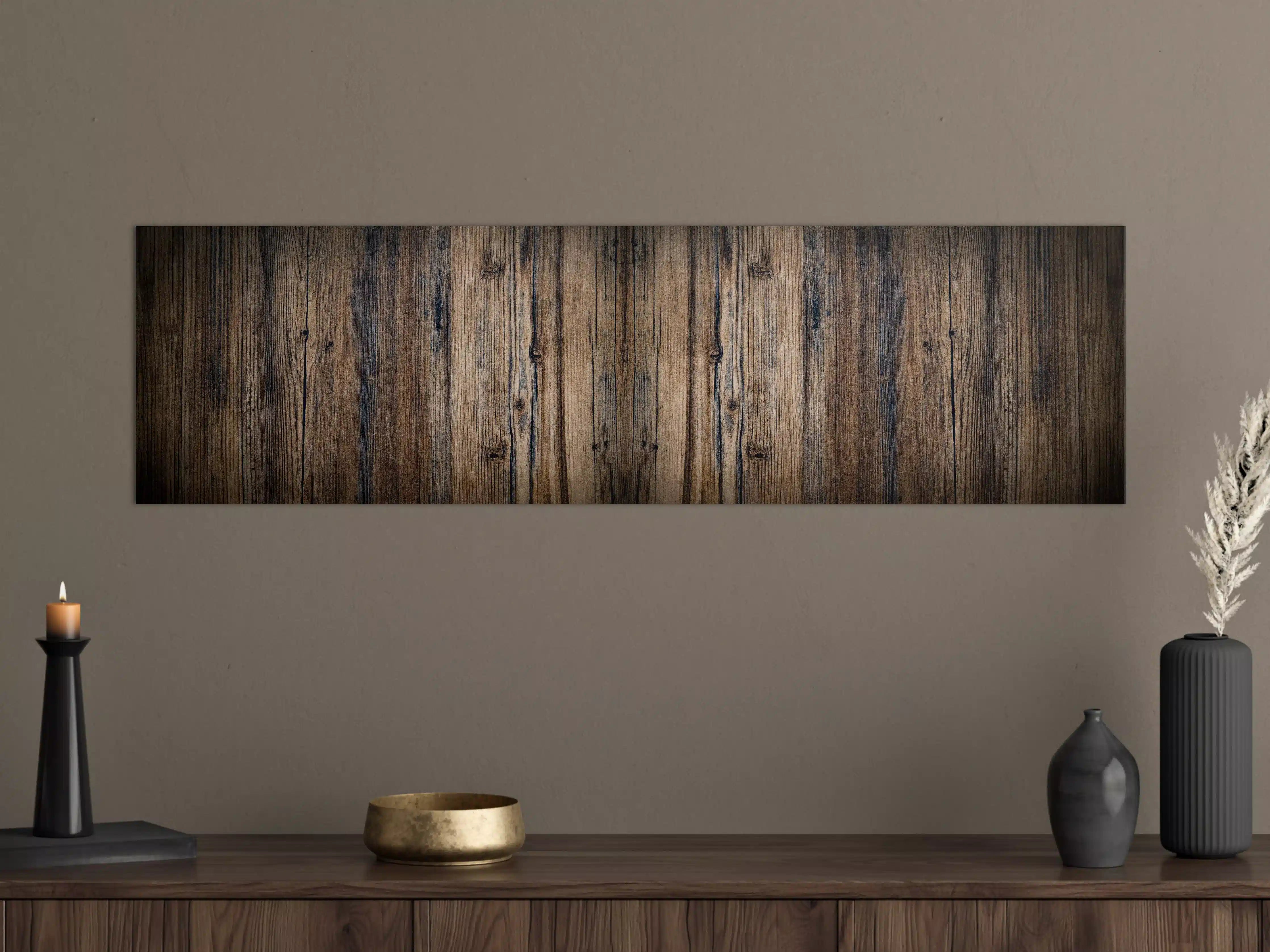 Große Wandbilder - Bräunlicher Holz Hintergrund