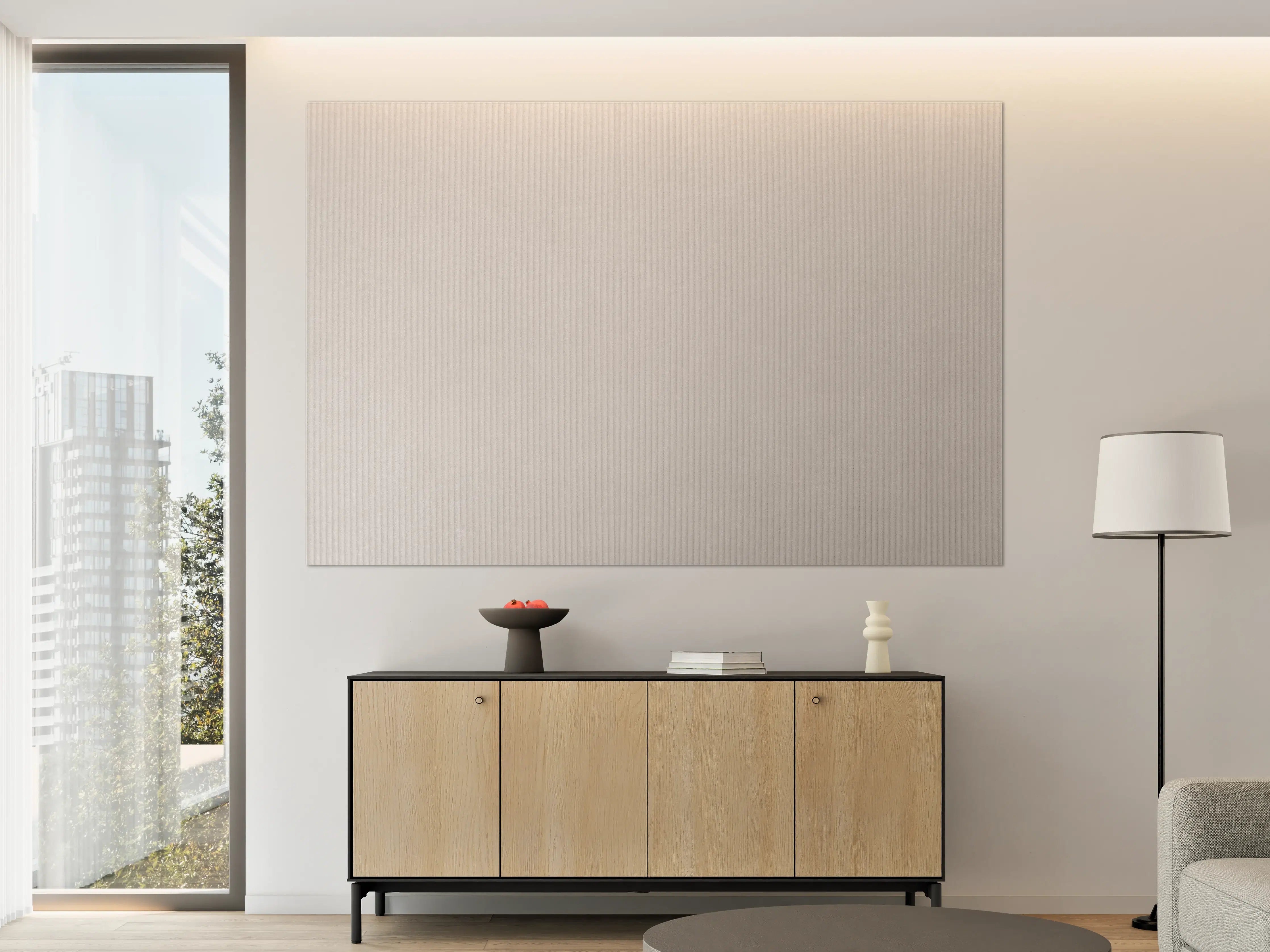 Große Wandbilder - Bräunliches Kord Textil