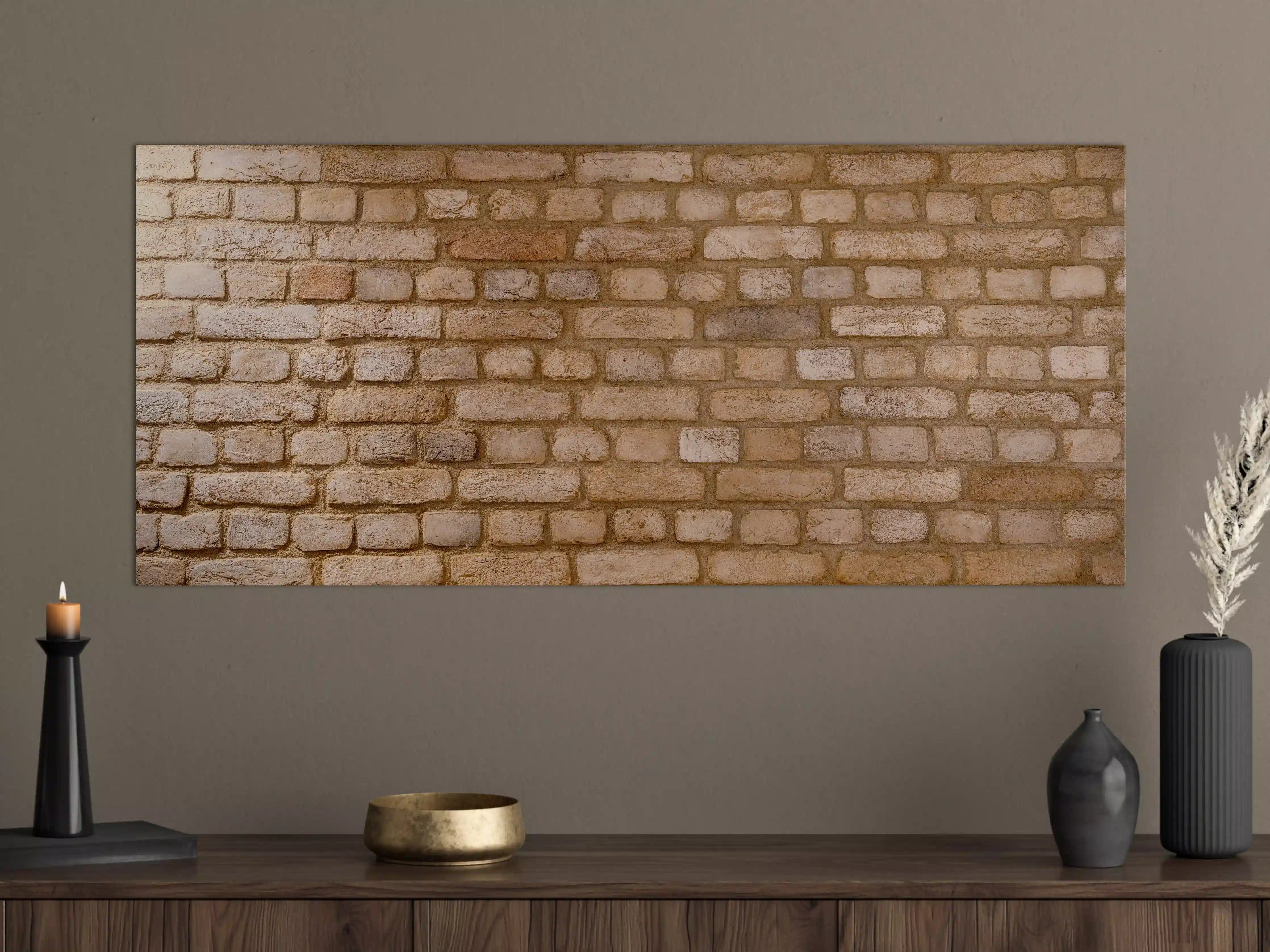 Große Wandbilder - Braune Backsteinmauer Textur