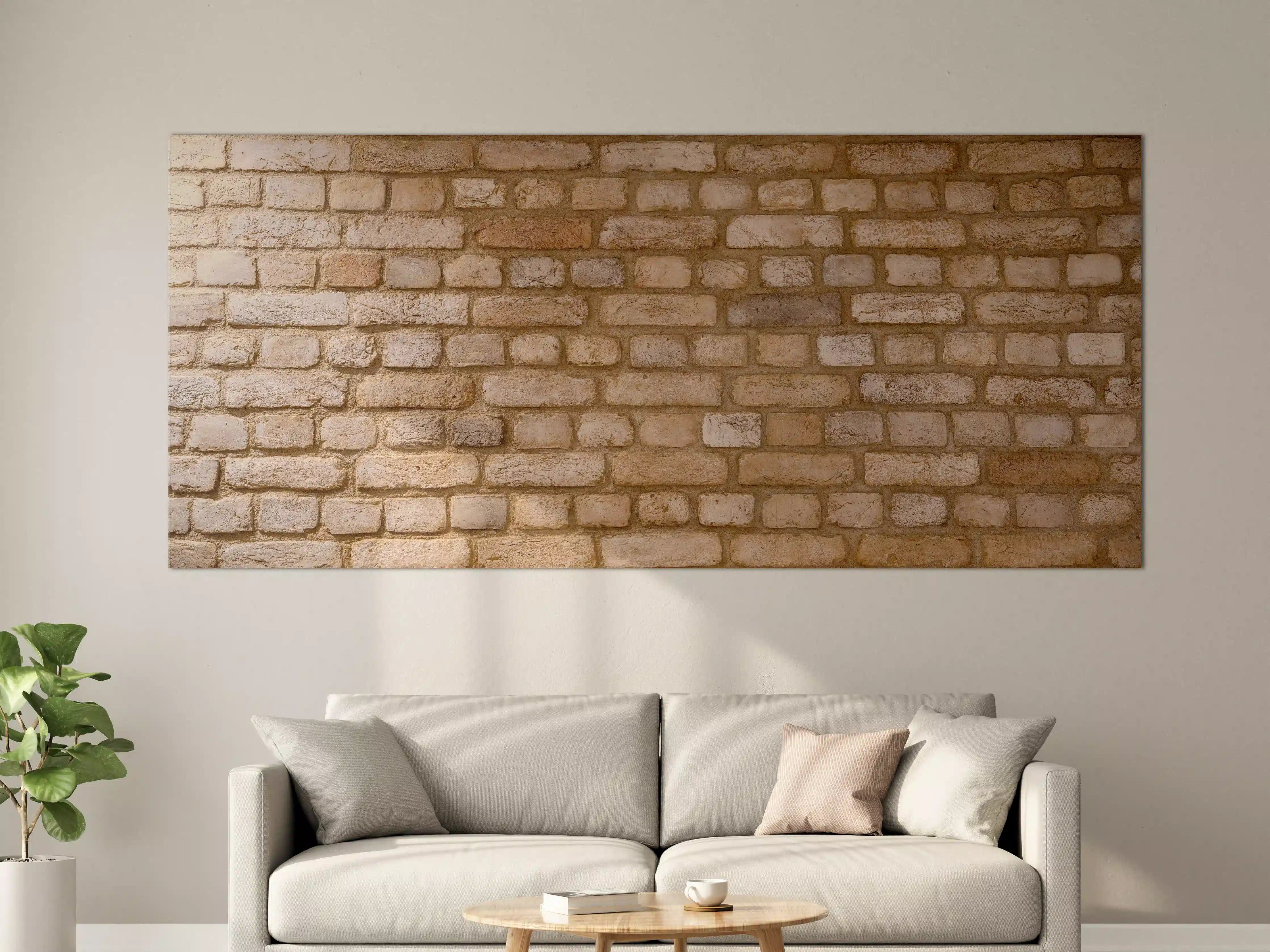 Große Wandbilder - Braune Backsteinmauer Textur