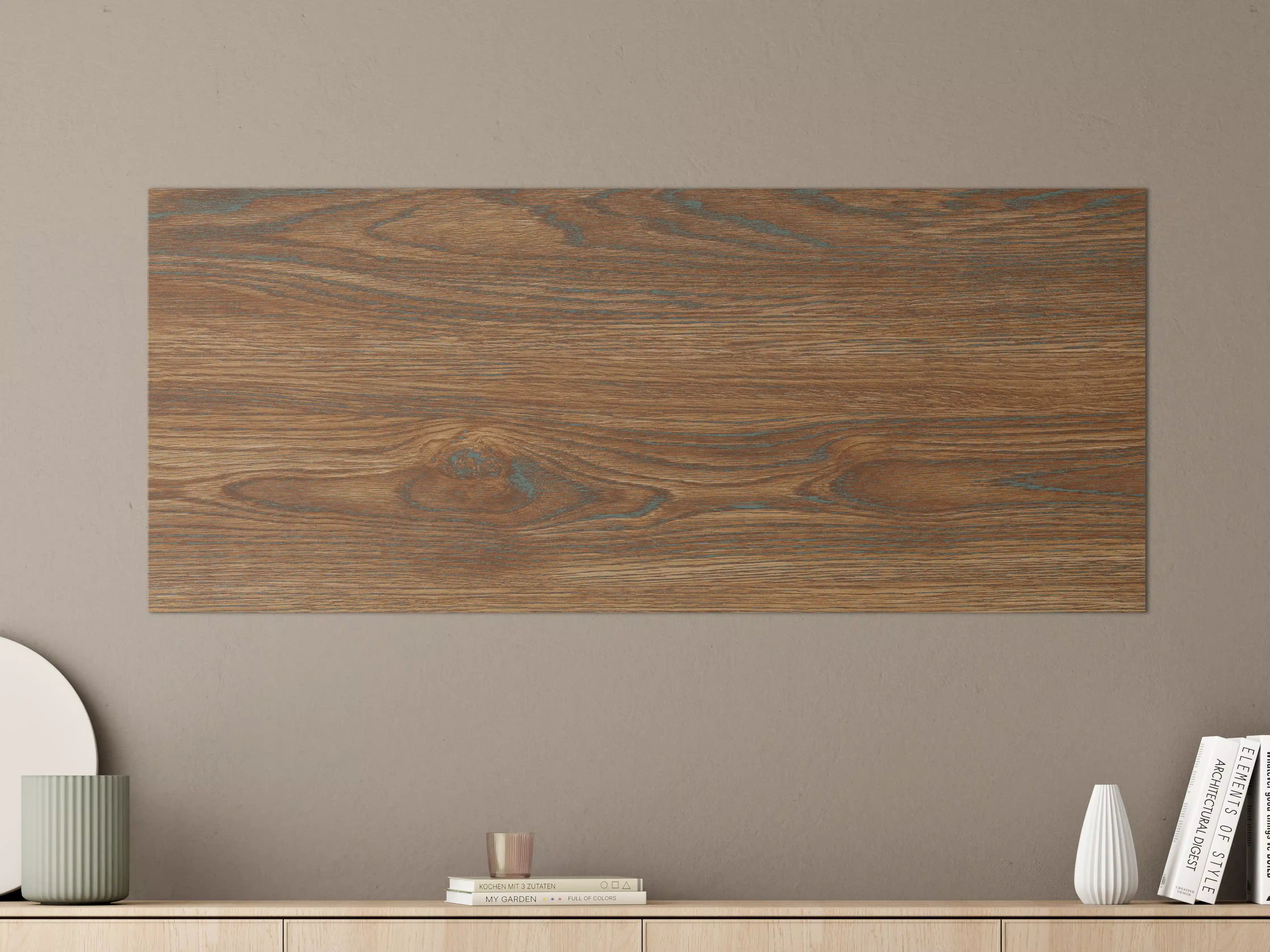 Große Wandbilder - Braune Holztextur mit Streifenmuster