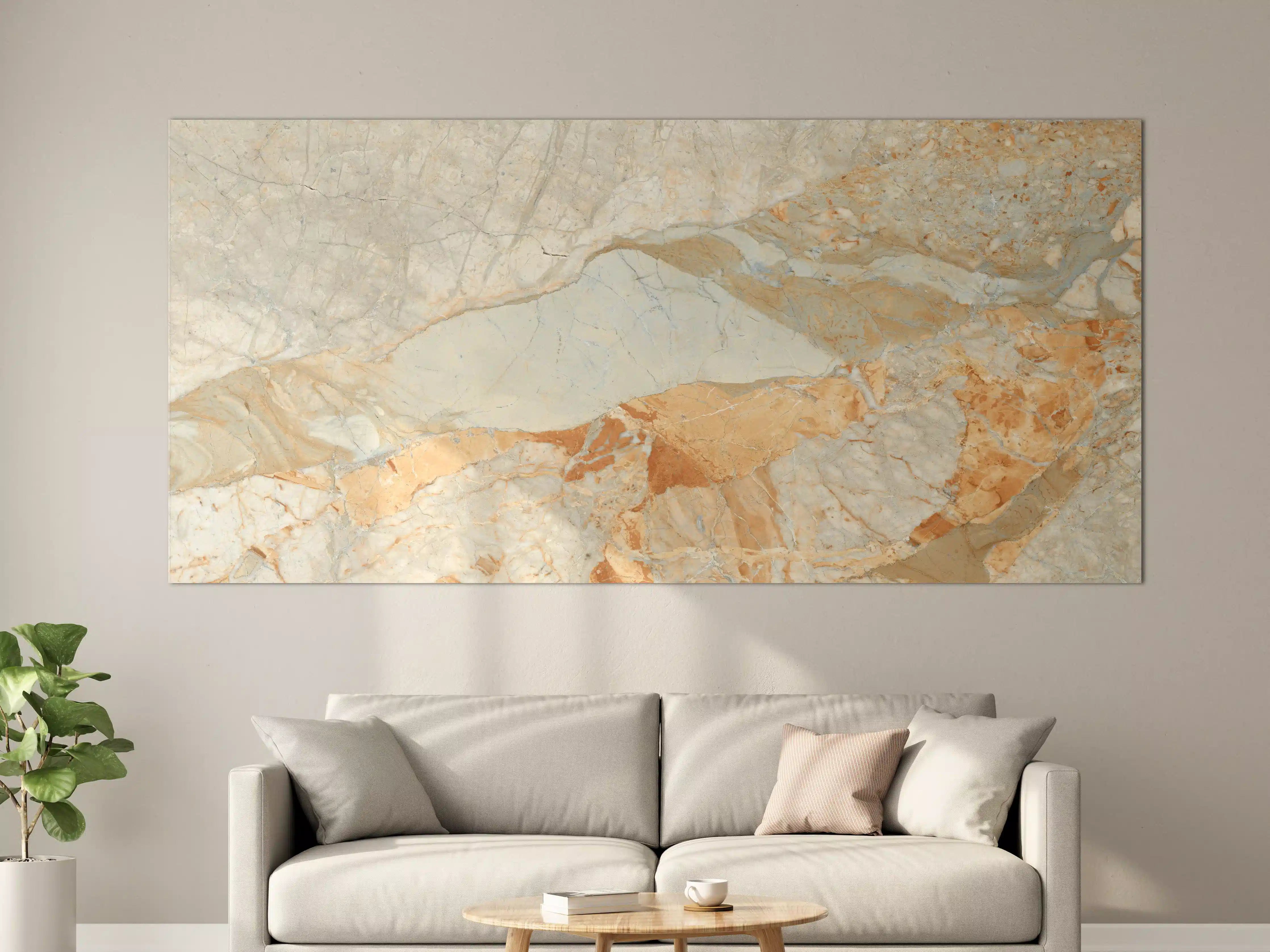 Große Wandbilder - Brauner Marmor mit Adern