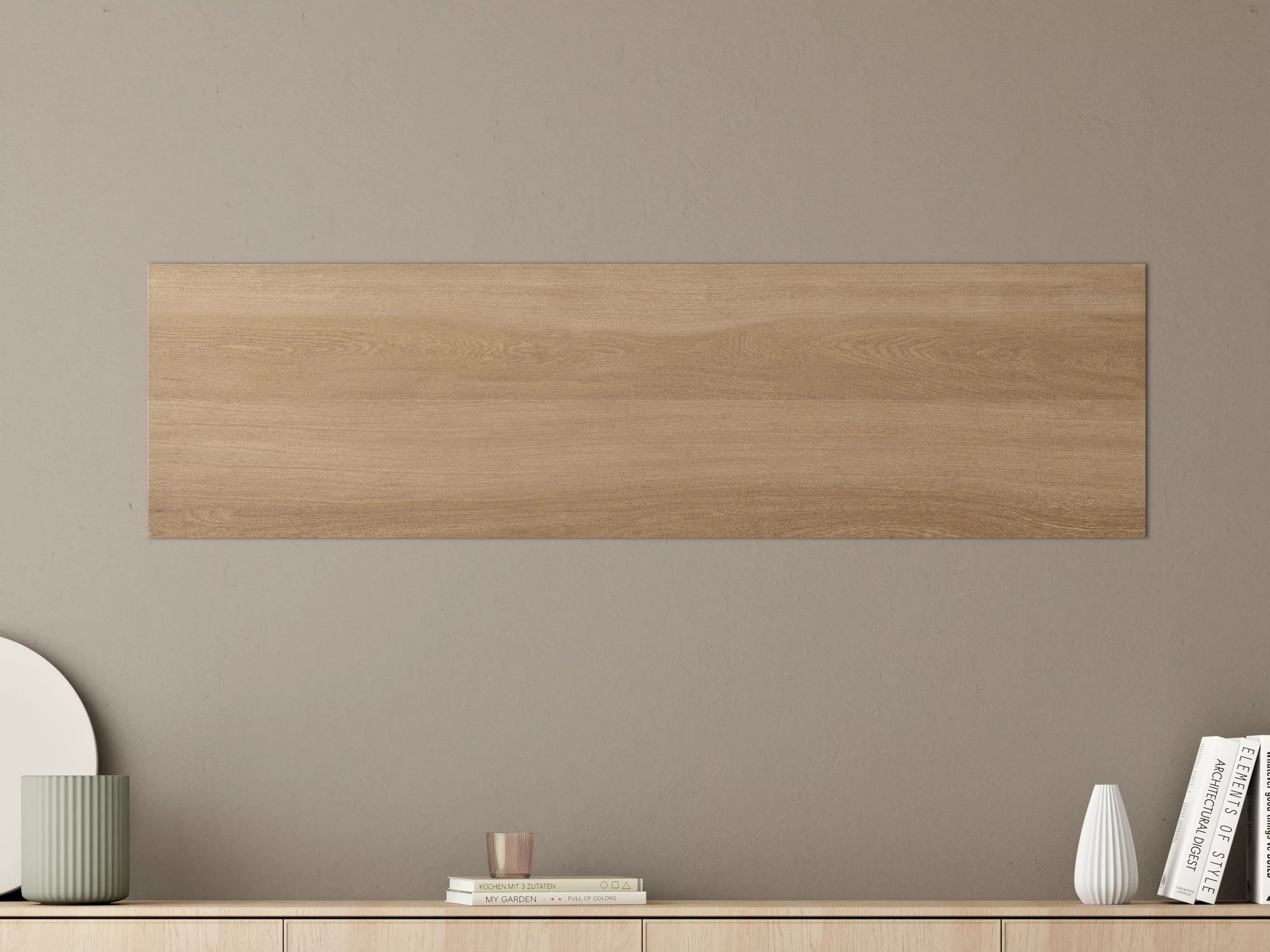 Große Wandbilder - Braunes Holzfliesen Muster