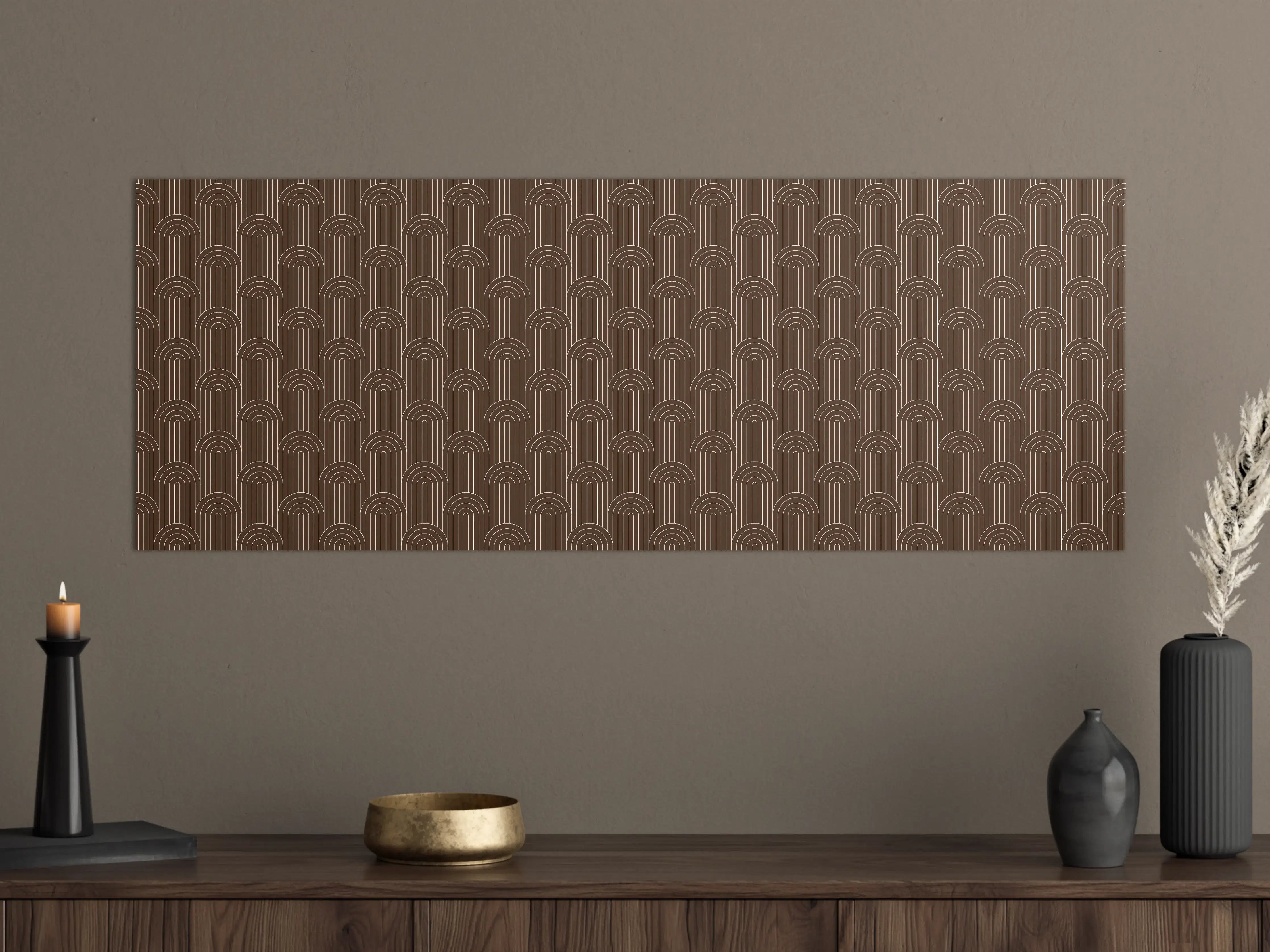 Große Wandbilder - Braunes, geometrisches Muster