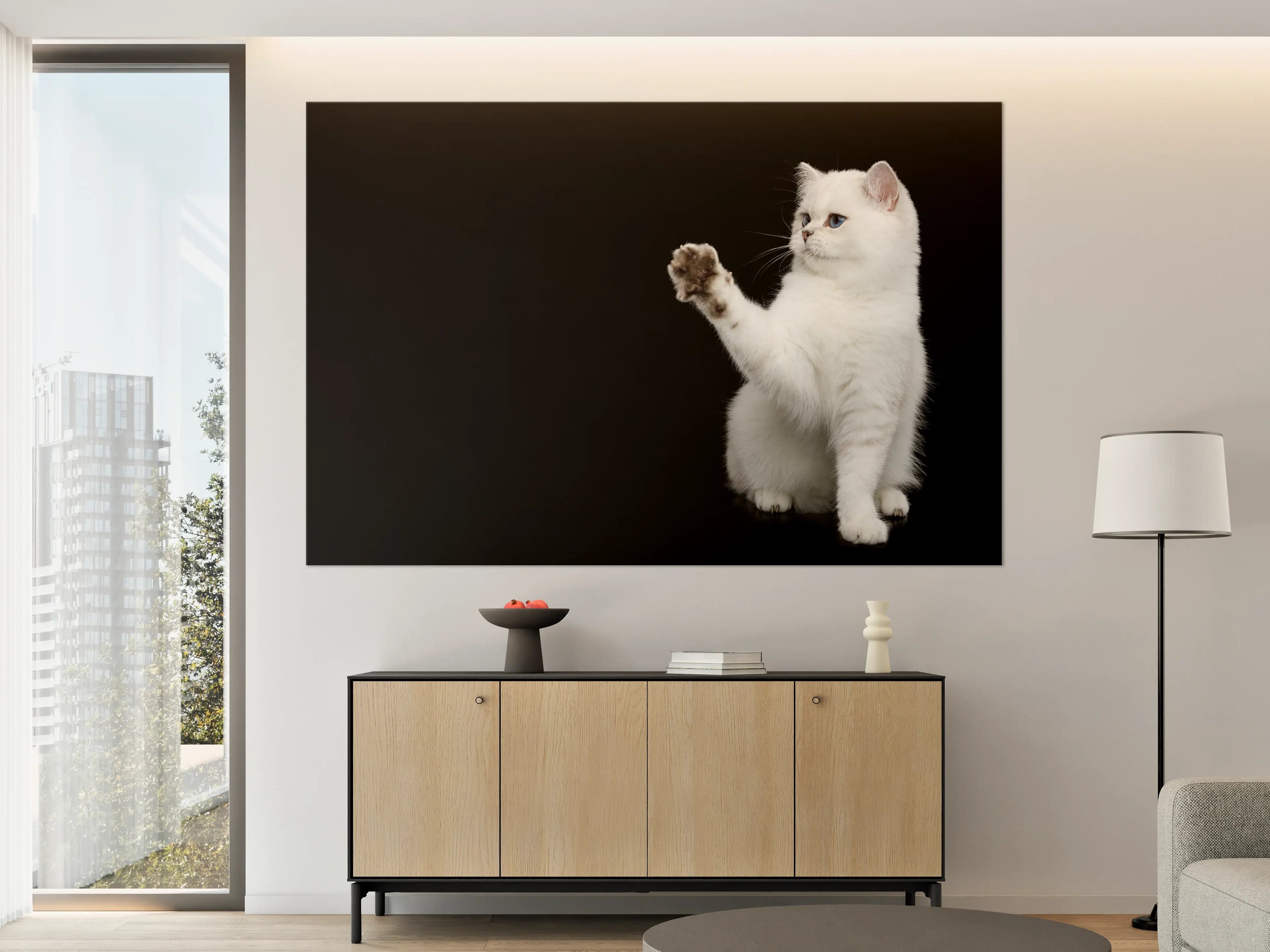 Große Wandbilder - British weiße Katze