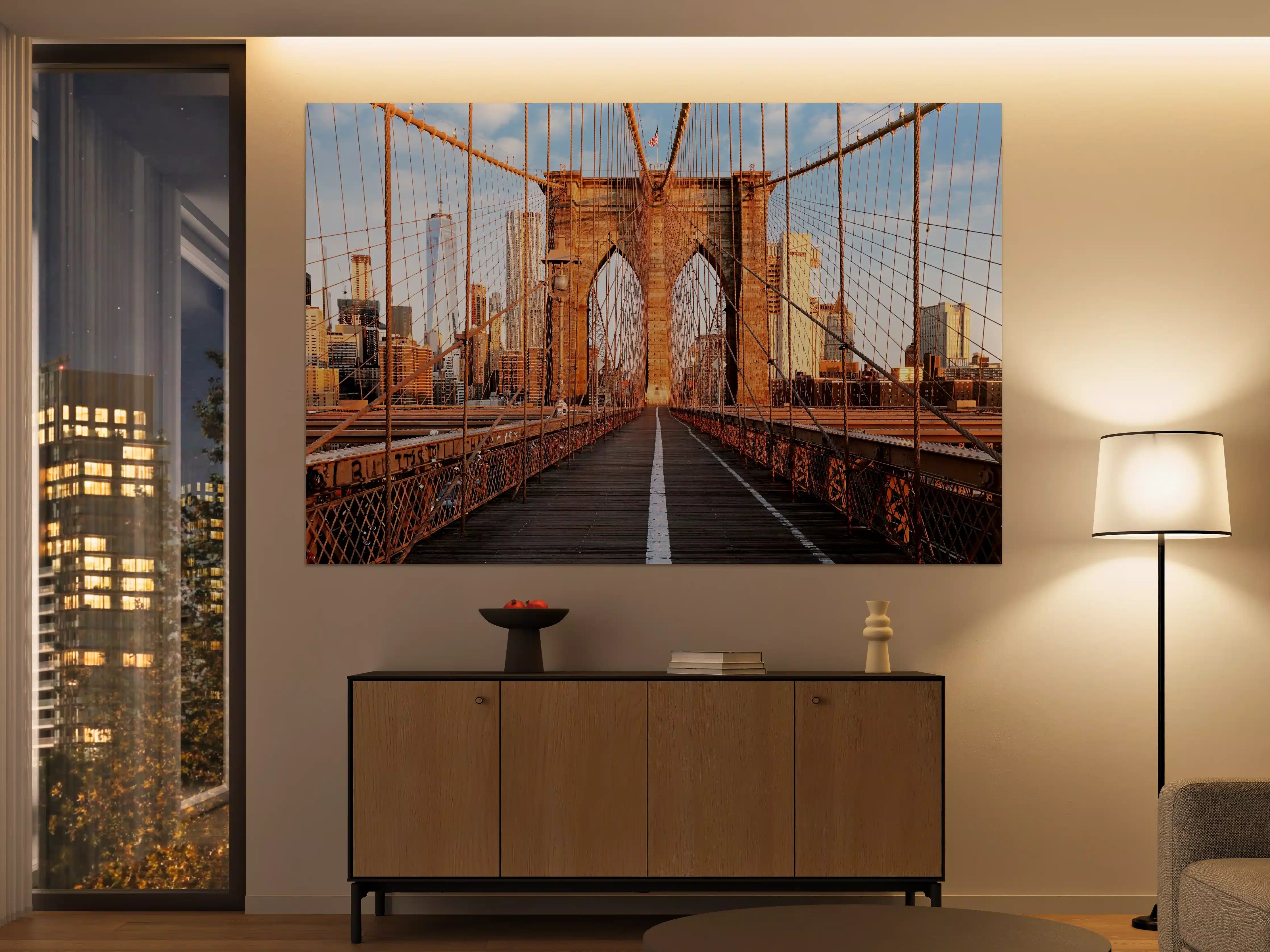 Große Wandbilder - Brooklyn Bridge bei Sonnenaufgang