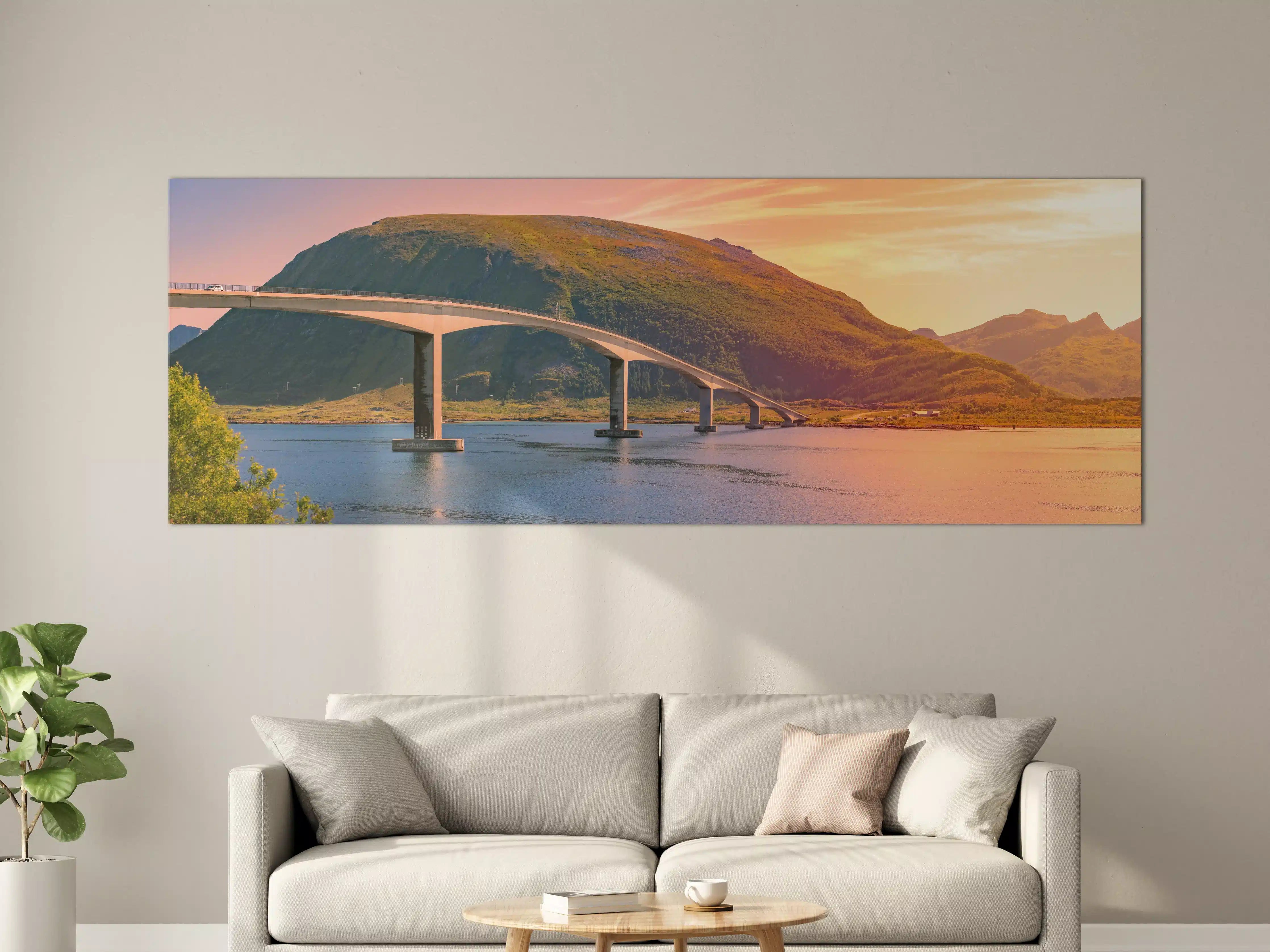 Große Wandbilder - Brückenstraße in Norwegen