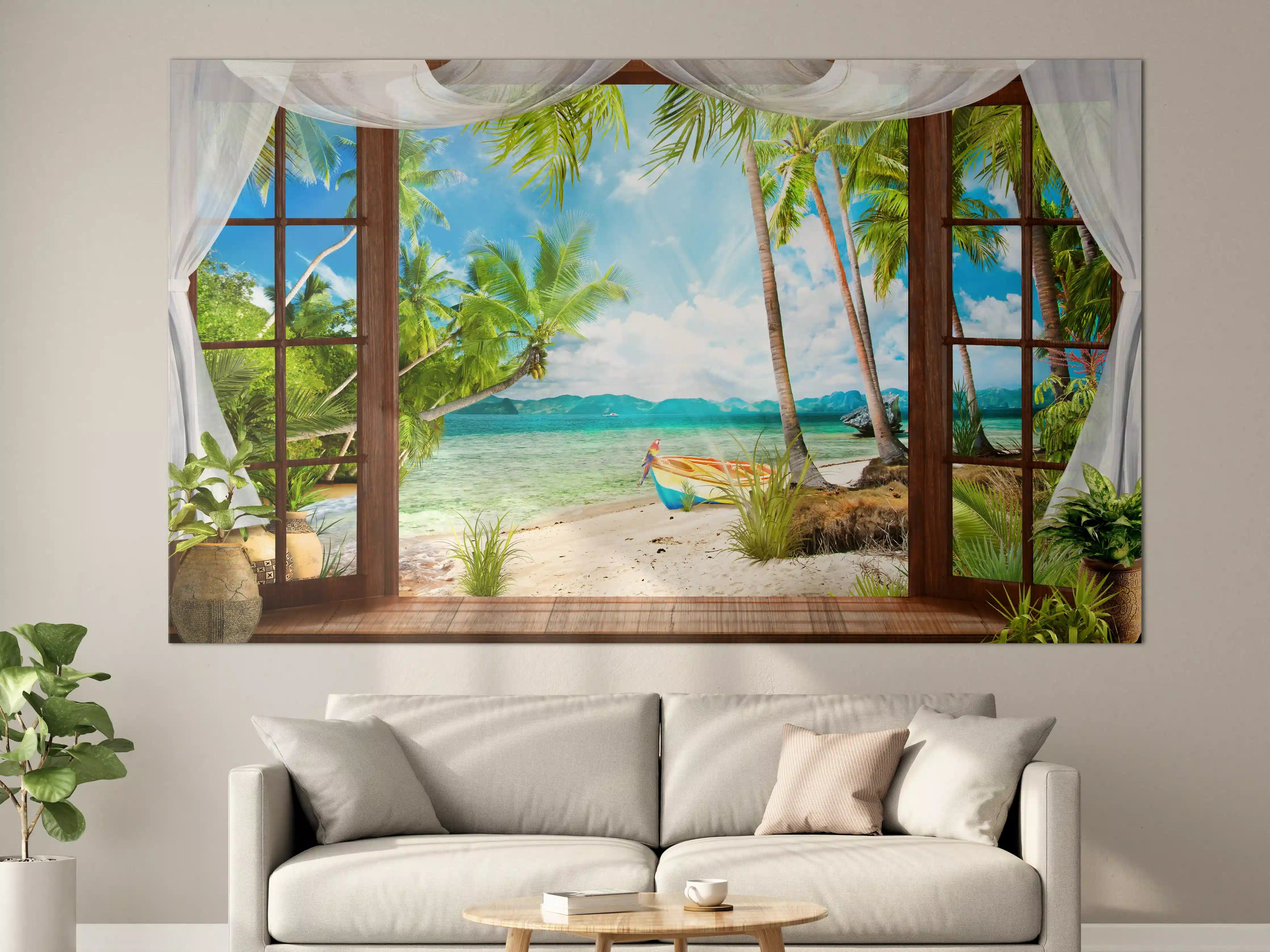 Große Wandbilder - Bungalow mit Blick aufs Meer