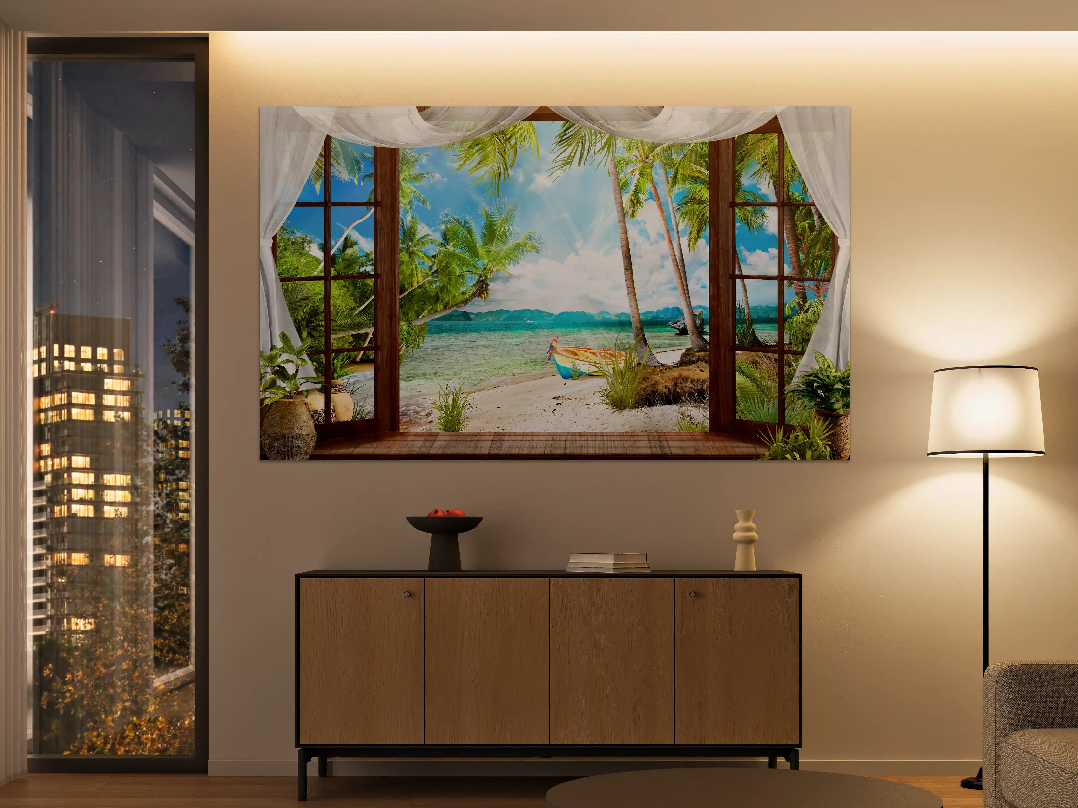 Große Wandbilder - Bungalow mit Blick aufs Meer
