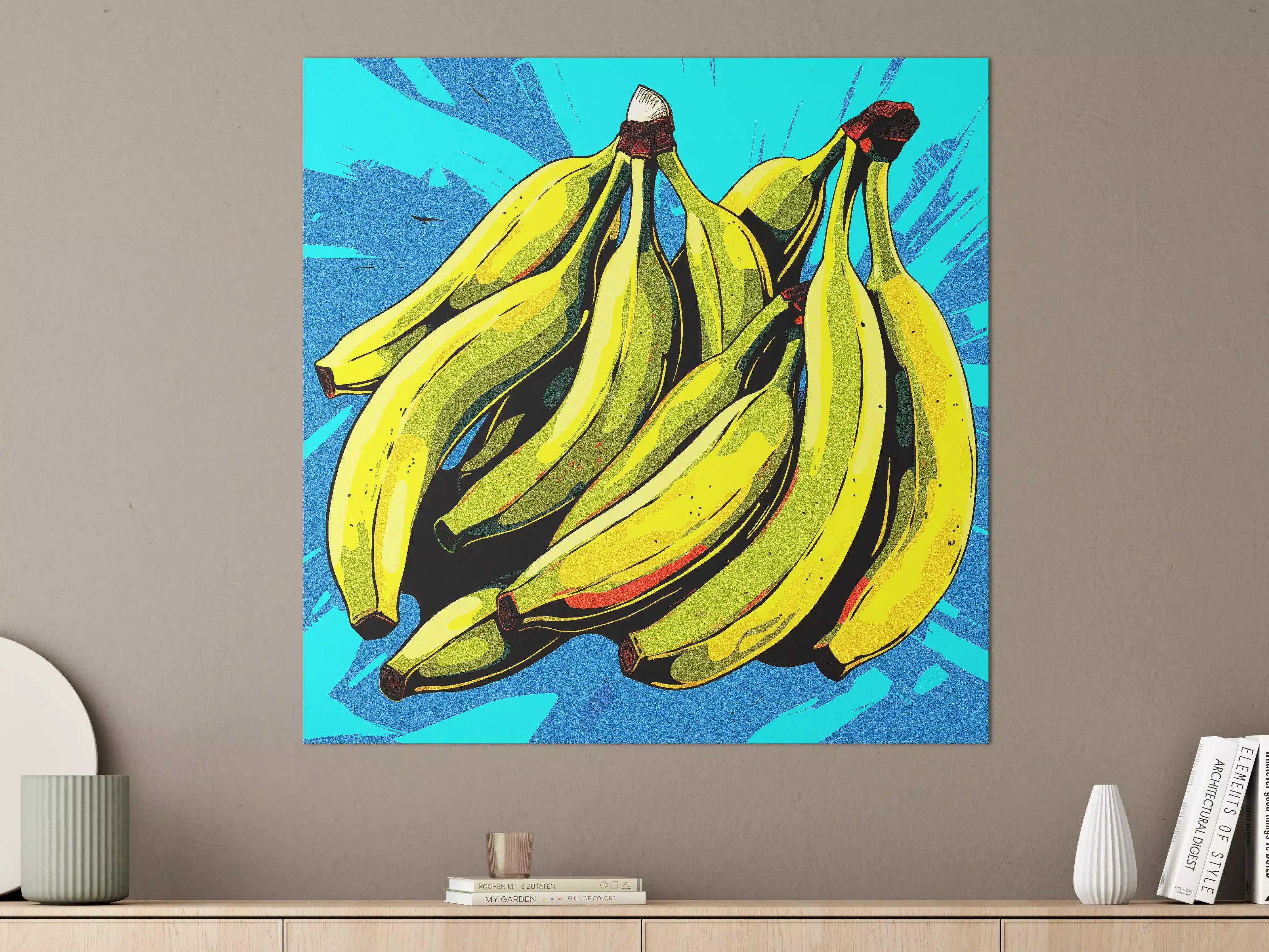 Große Wandbilder - Bunte Bananen in Pop-Art-Stil
