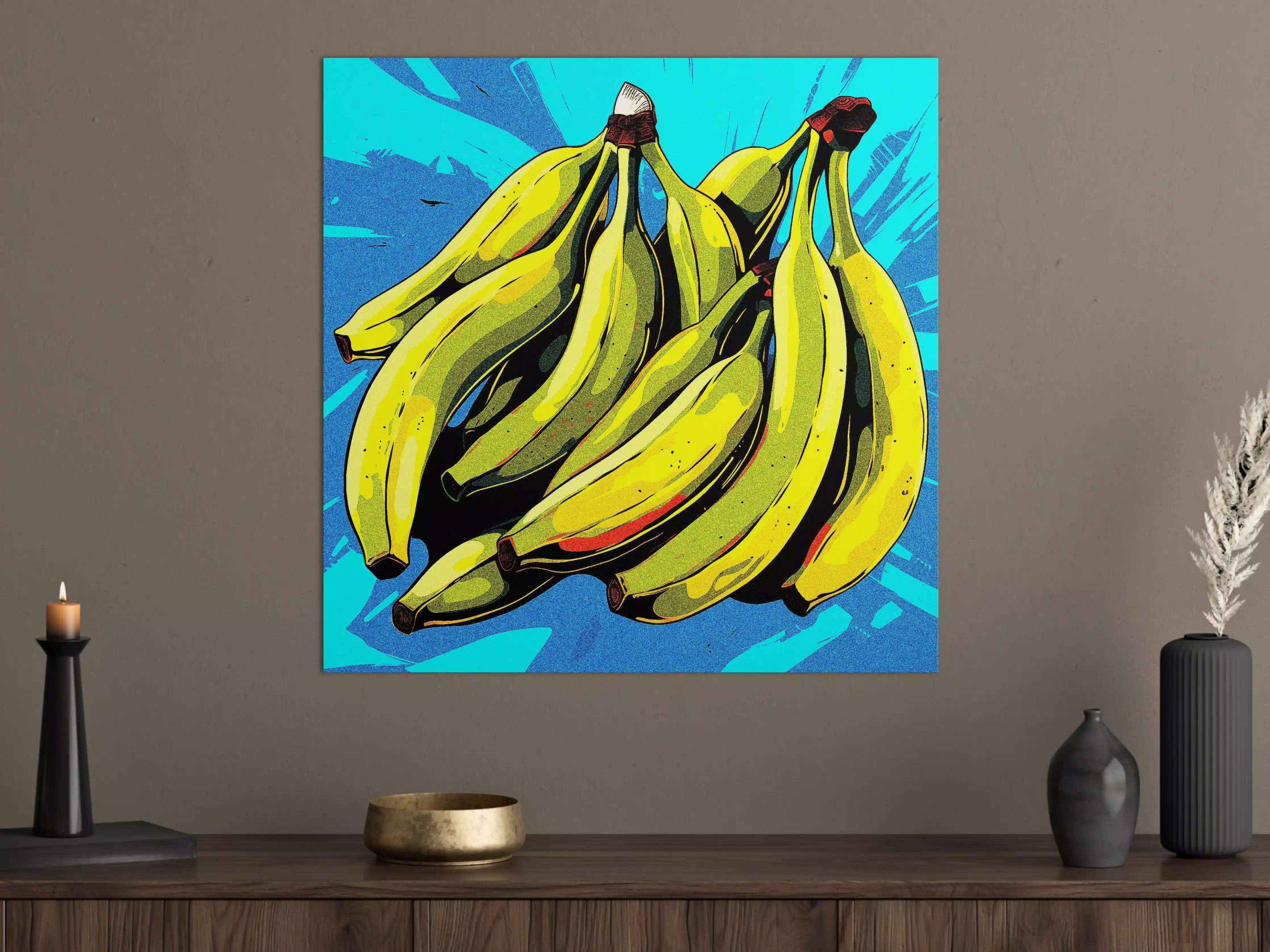 Große Wandbilder - Bunte Bananen in Pop-Art-Stil