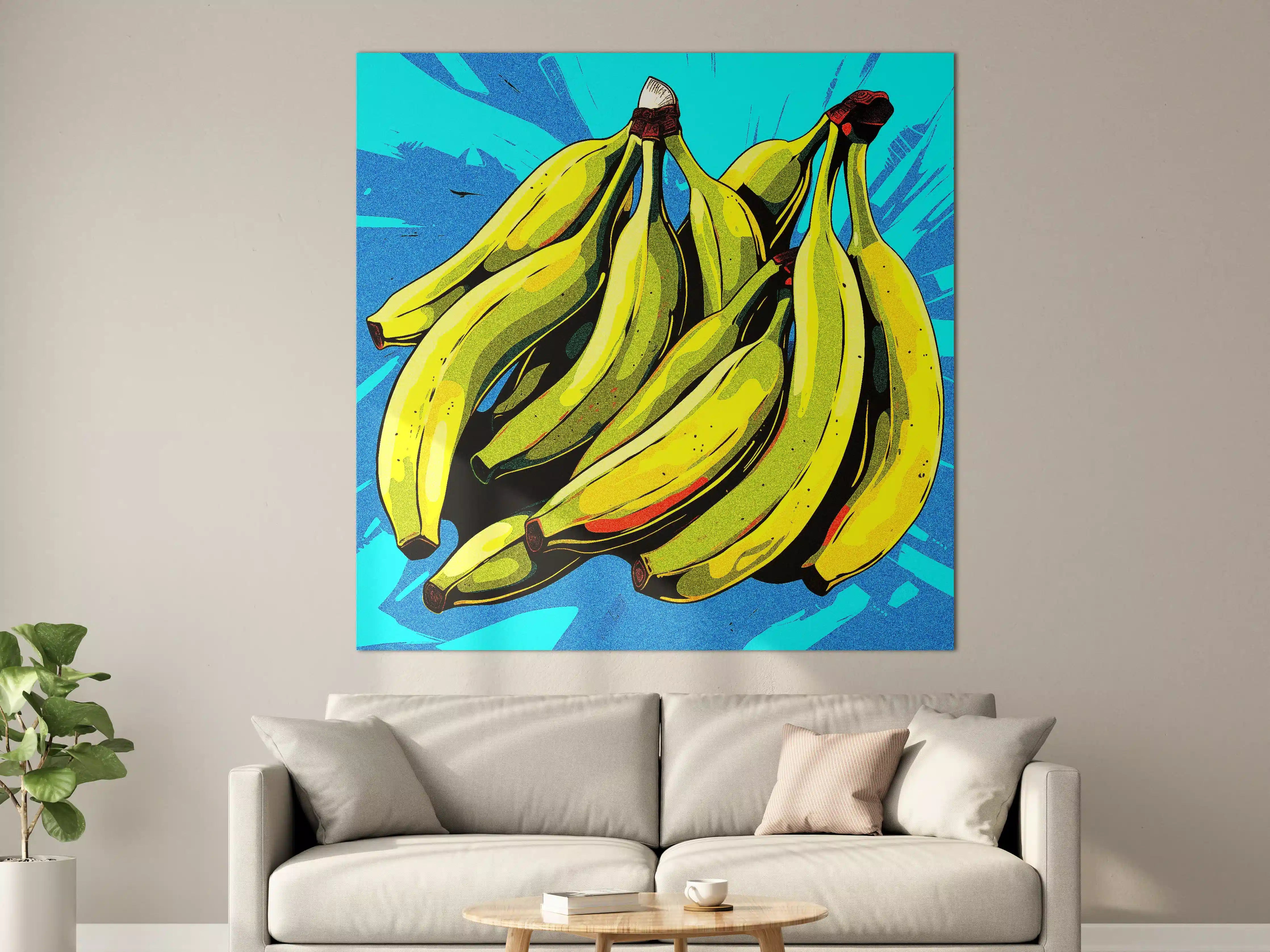 Große Wandbilder - Bunte Bananen in Pop-Art-Stil