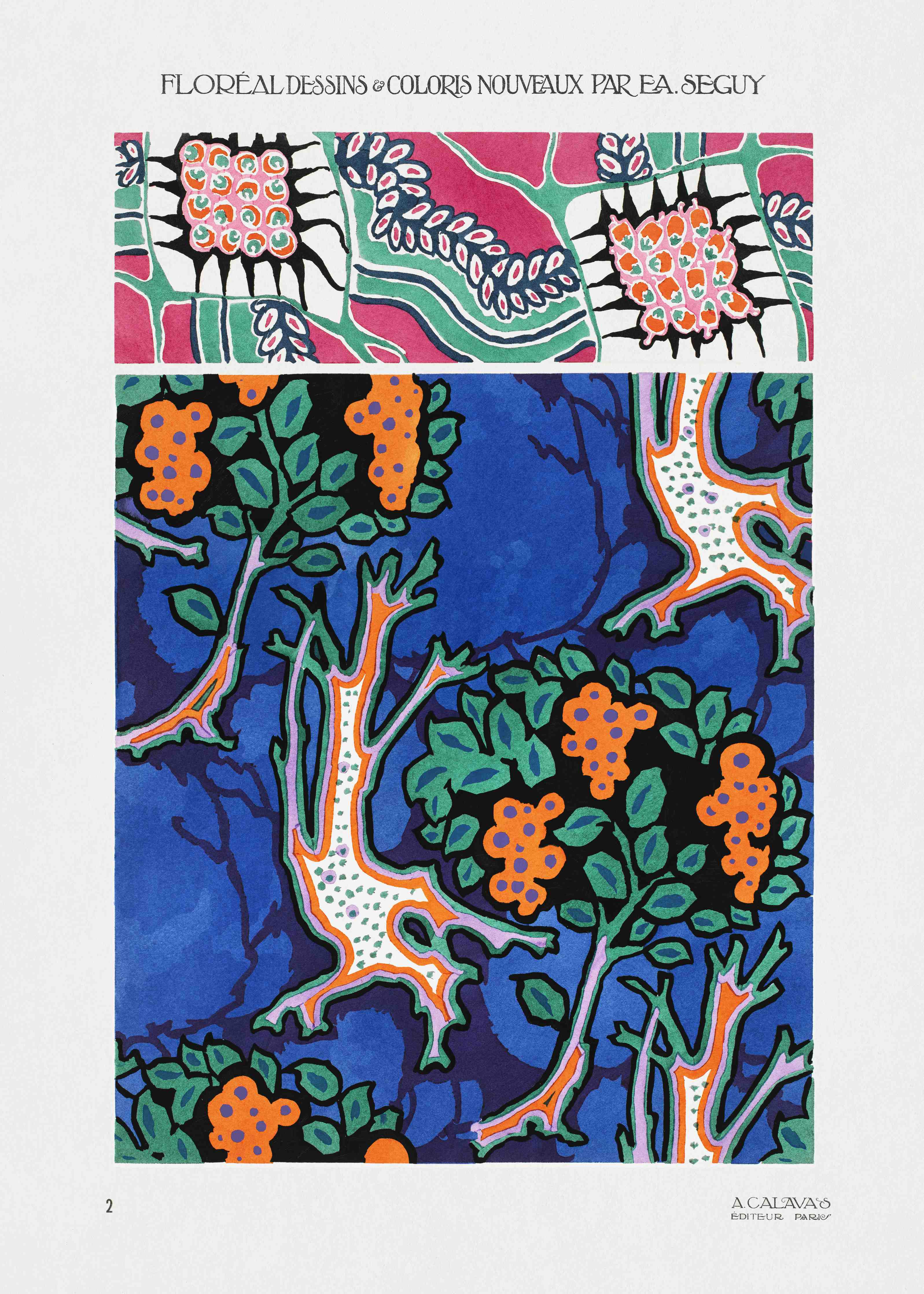 Große Wandbilder-Bunte Baum- und Blumenmuster in abstrakter Kunst