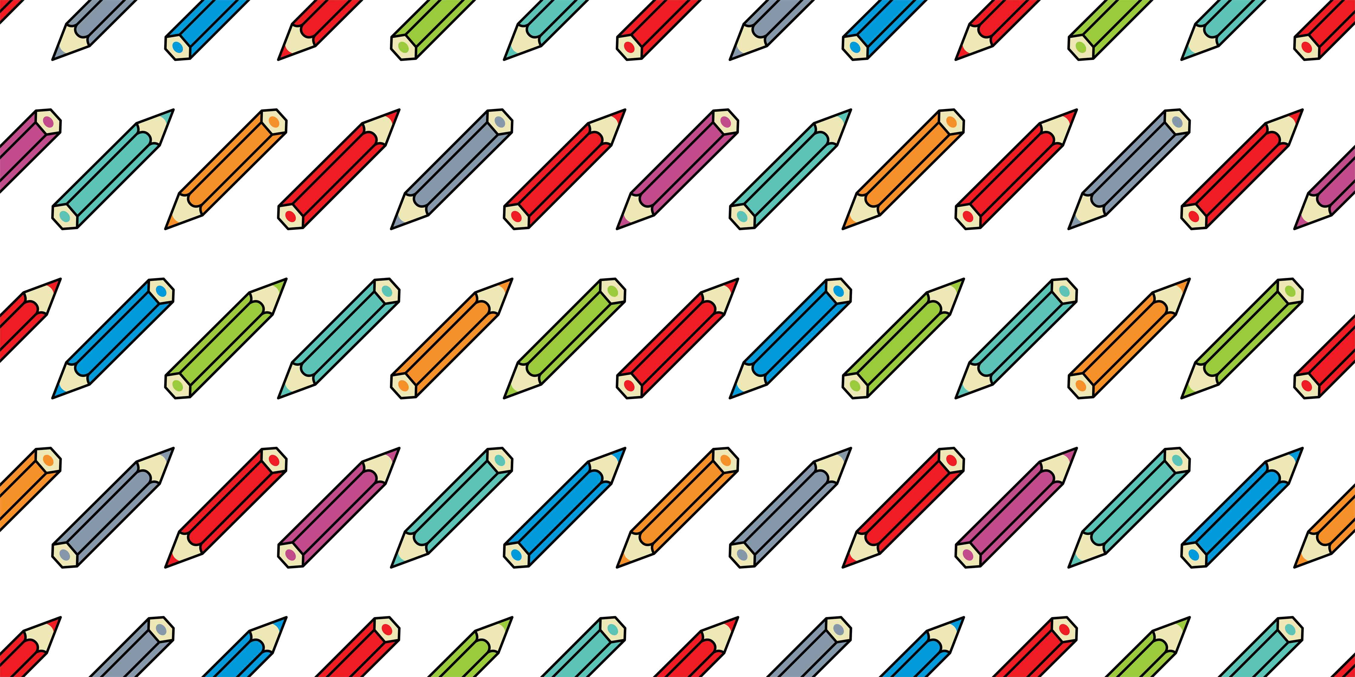 Große Wandbilder-Bunte Bleistift-Muster Illustration