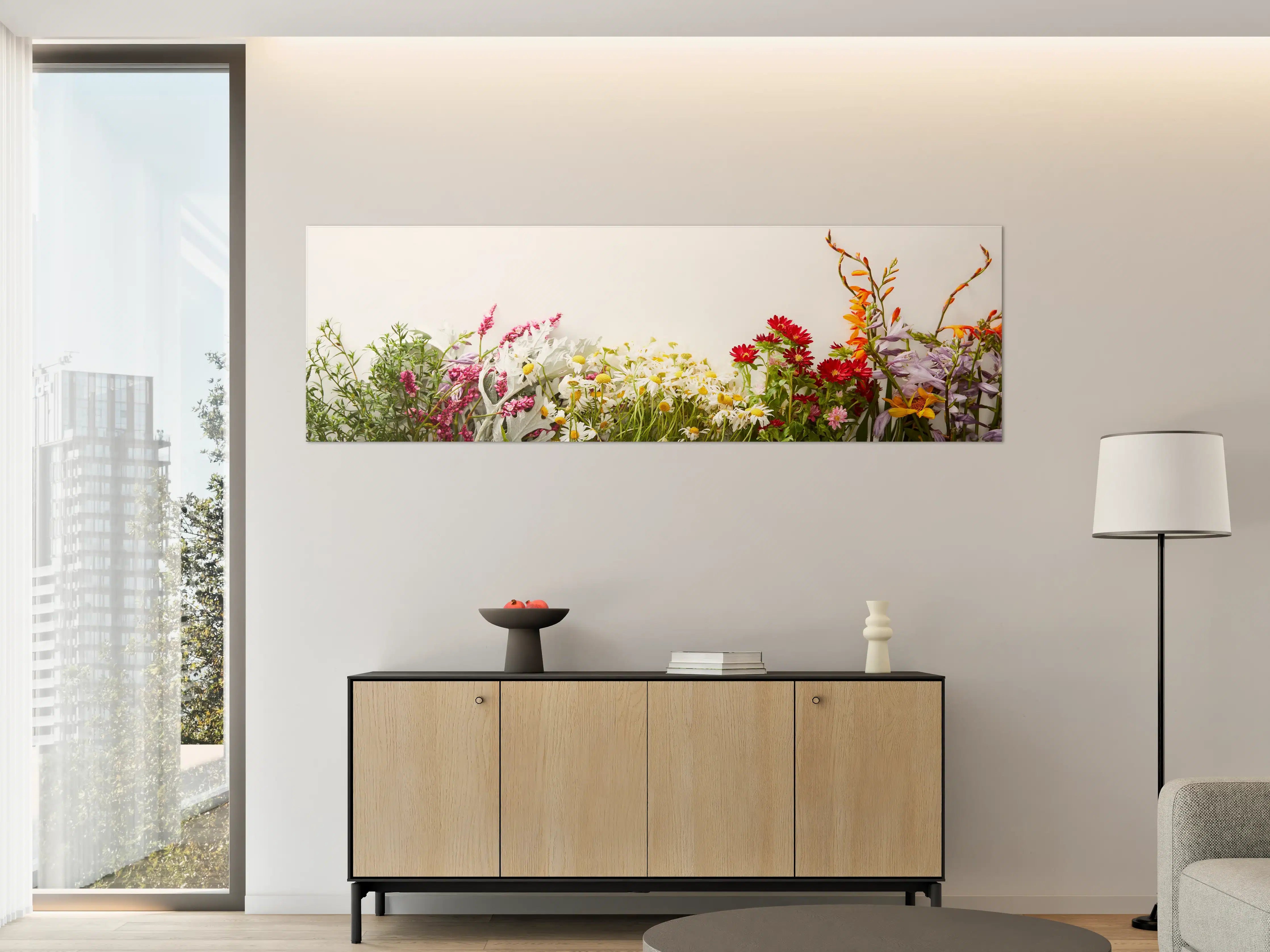 Große Wandbilder - Bunte Blumenwiese mit vielfältigen Blüten