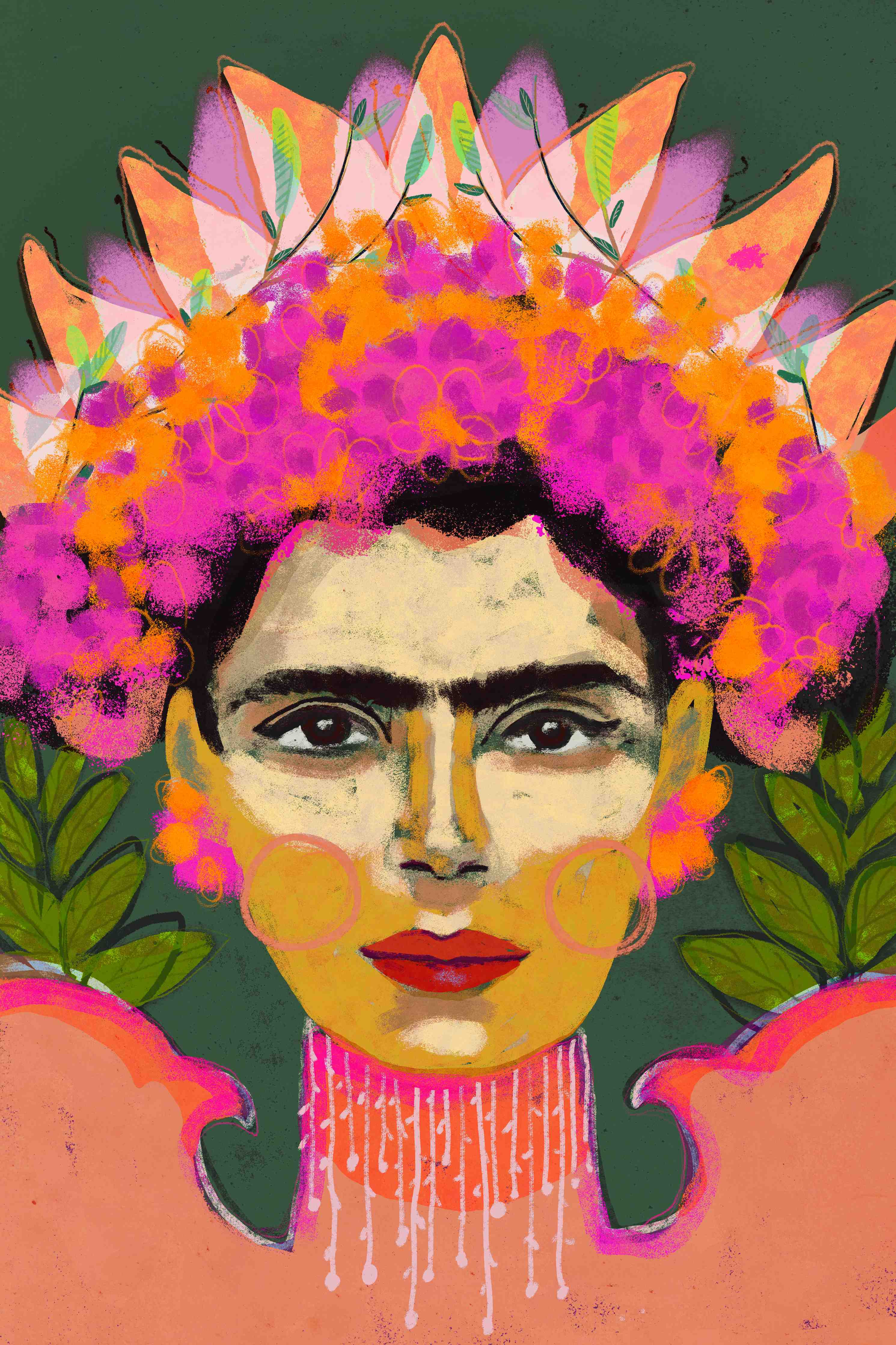 Große Wandbilder-Bunte Frida Kahlo Inspiration