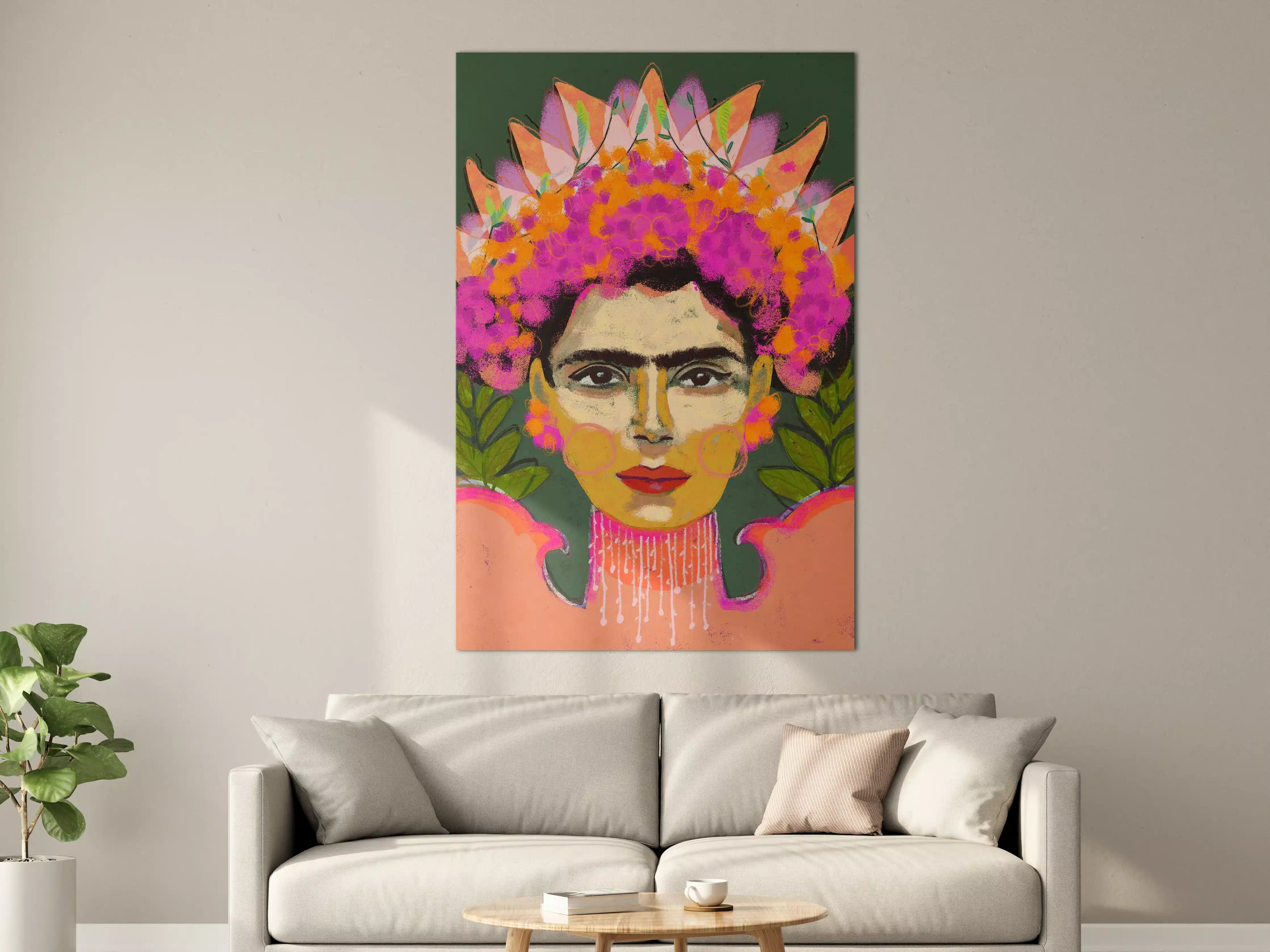 Große Wandbilder - Bunte Frida Kahlo Inspiration