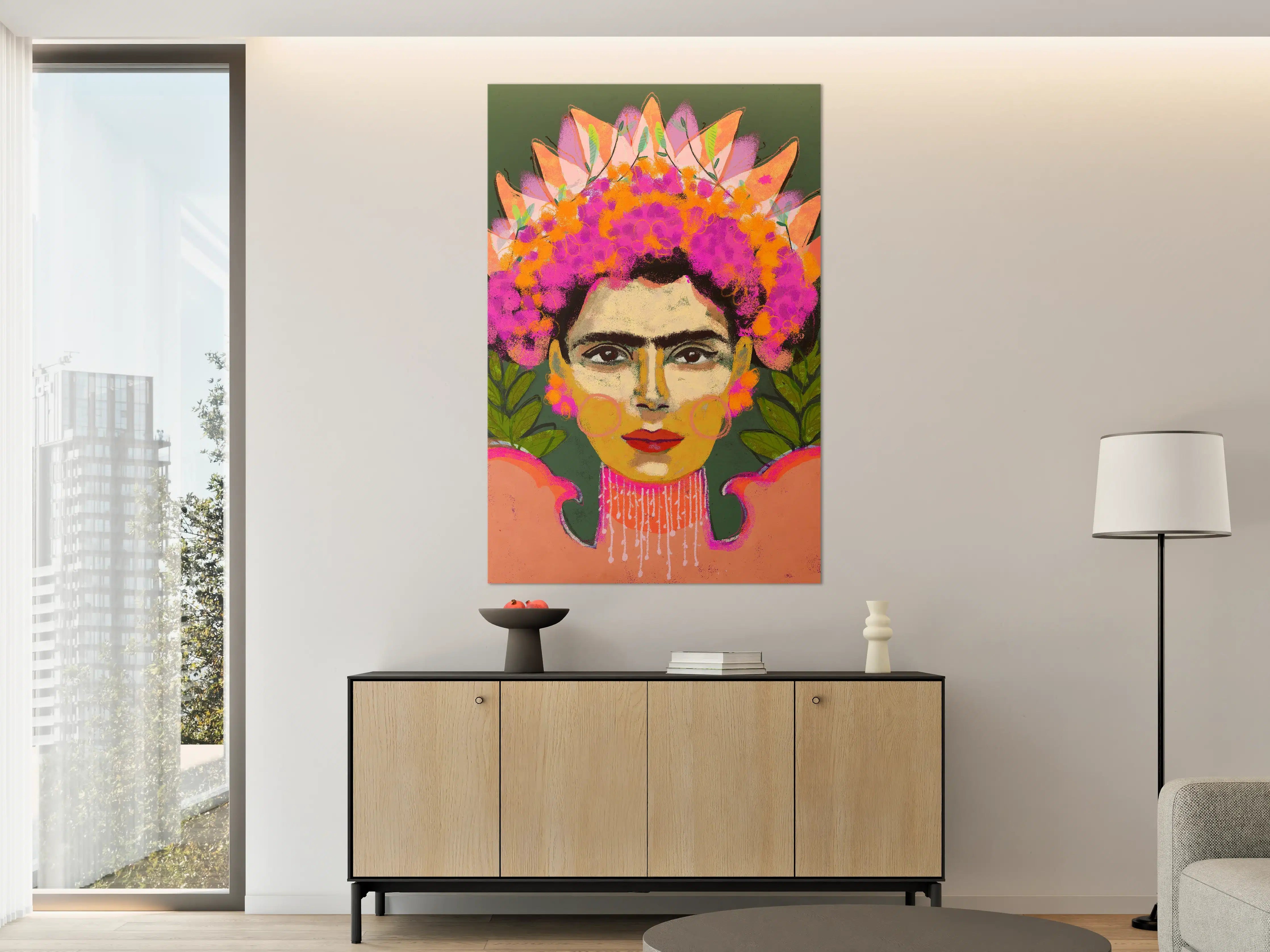 Große Wandbilder - Bunte Frida Kahlo Inspiration