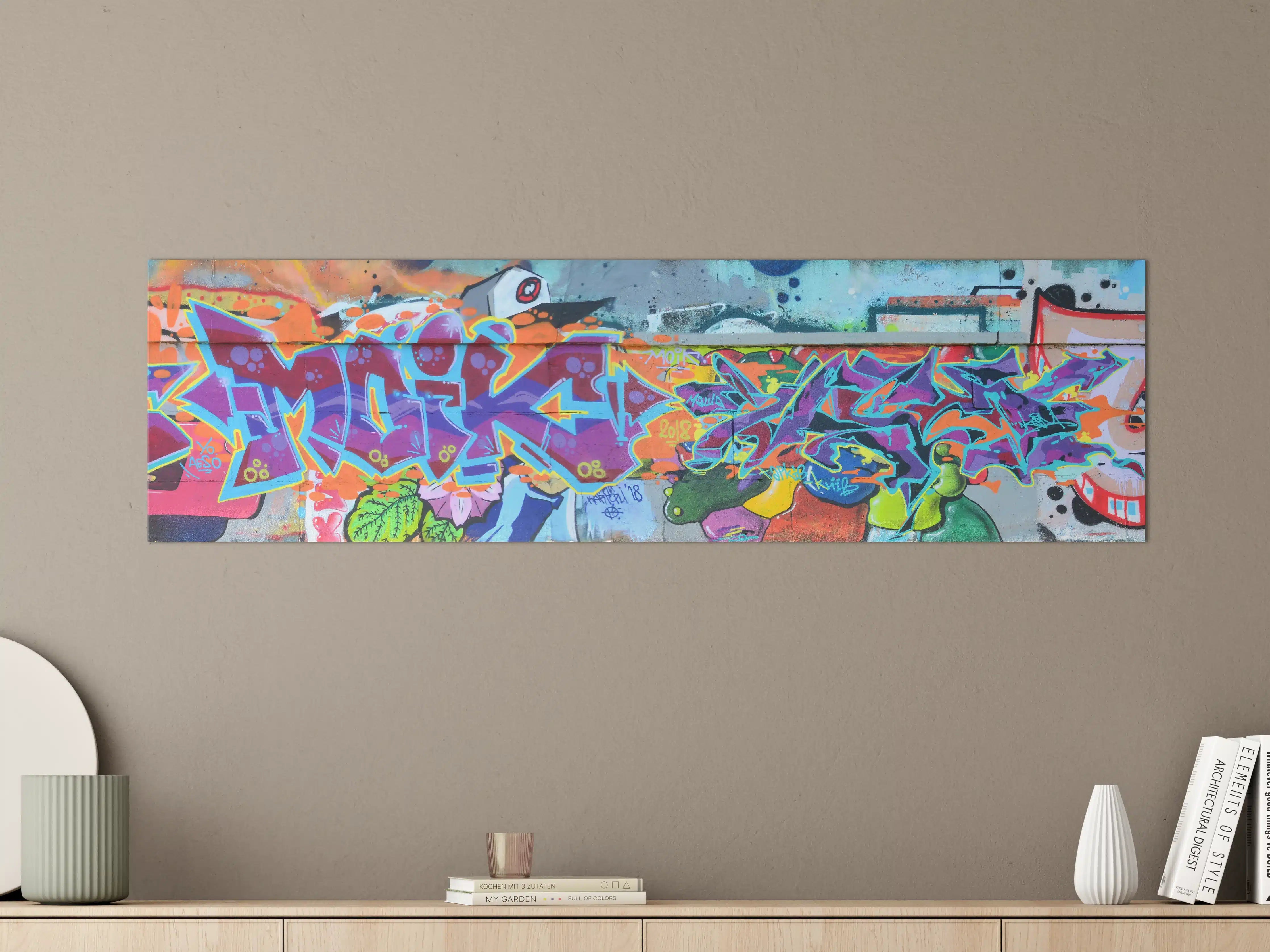 Große Wandbilder - Bunte Graffiti-Wandkunst