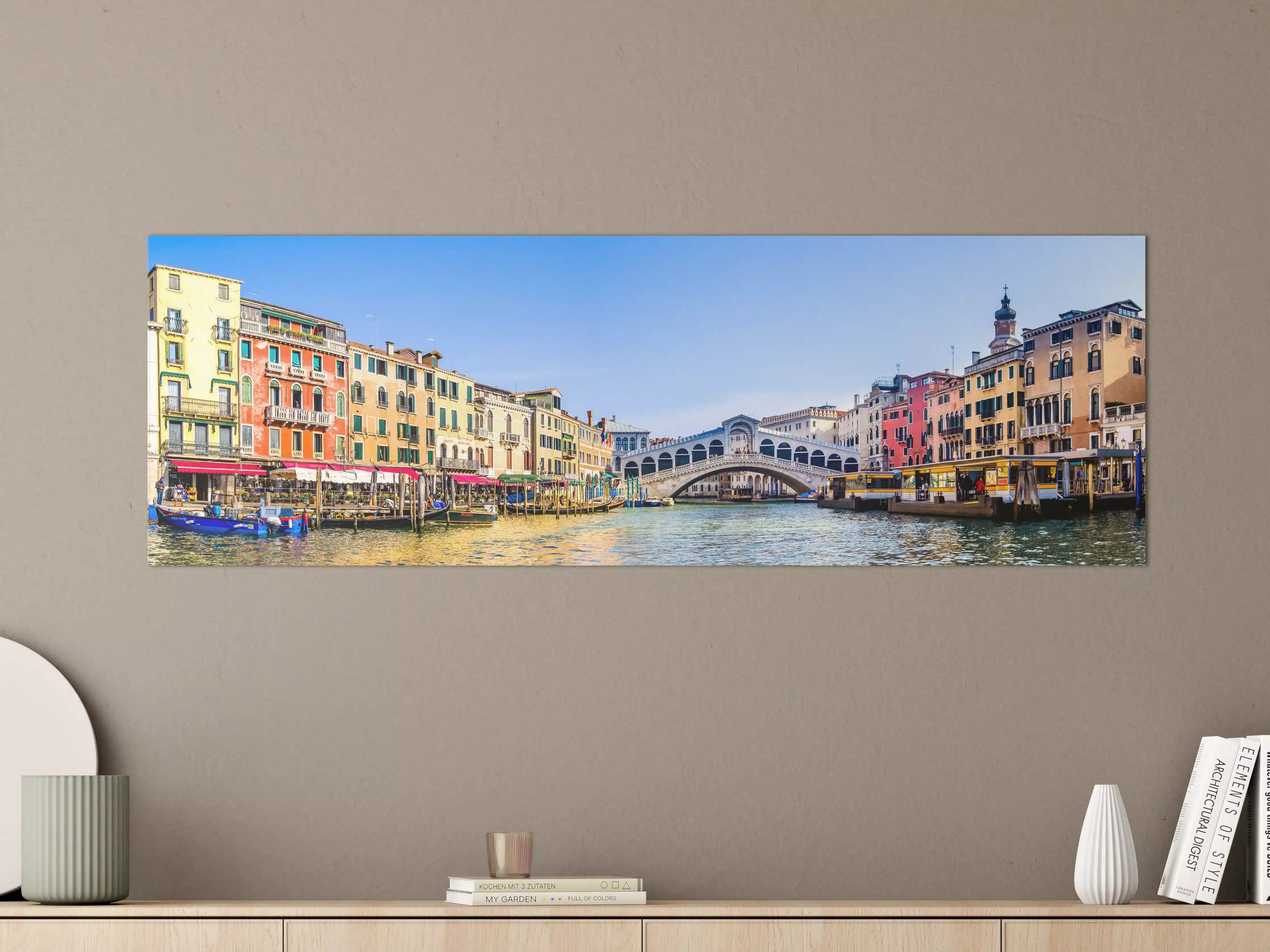 Große Wandbilder - Bunte Häuser am Canal Grande