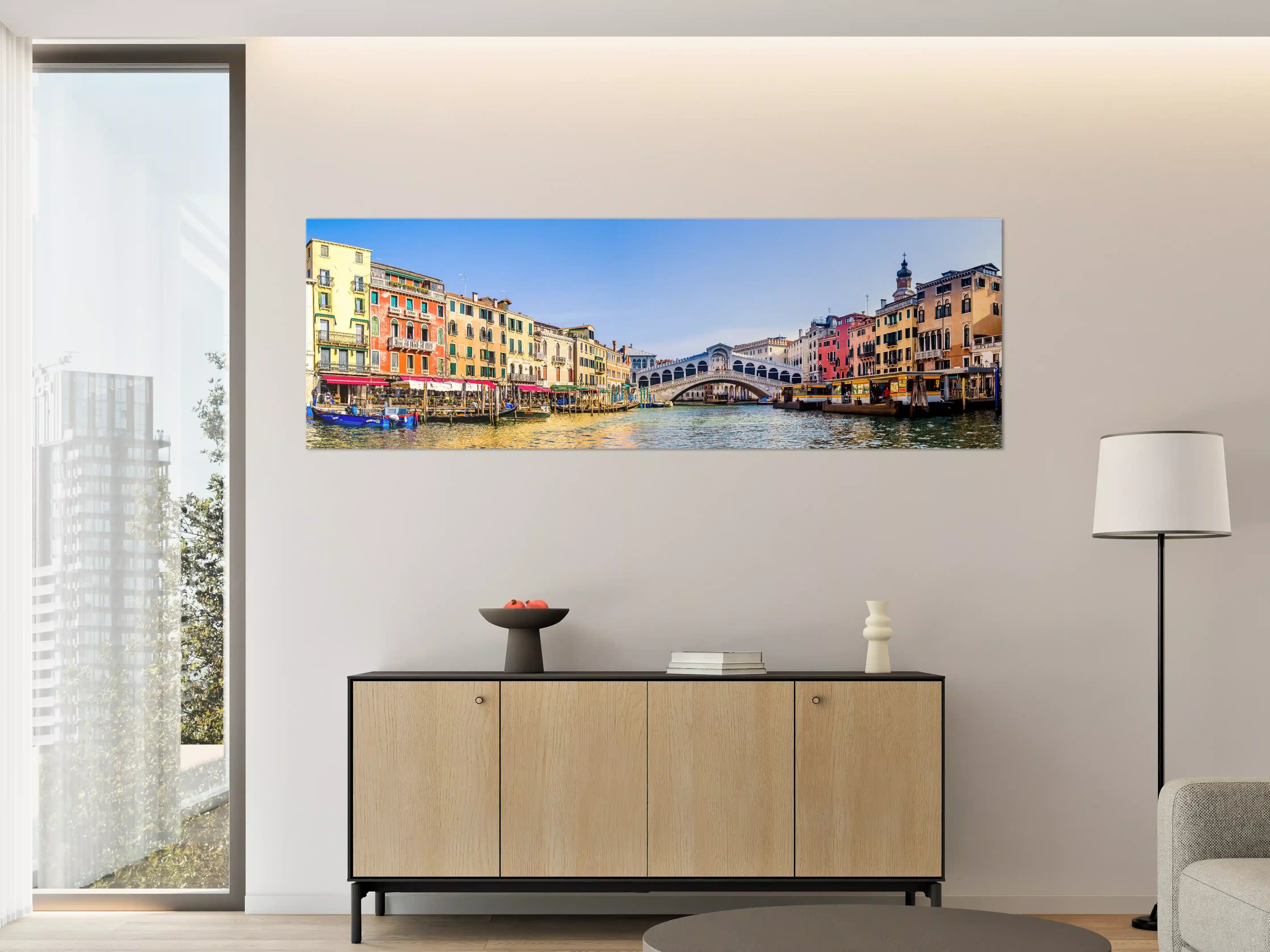 Große Wandbilder - Bunte Häuser am Canal Grande