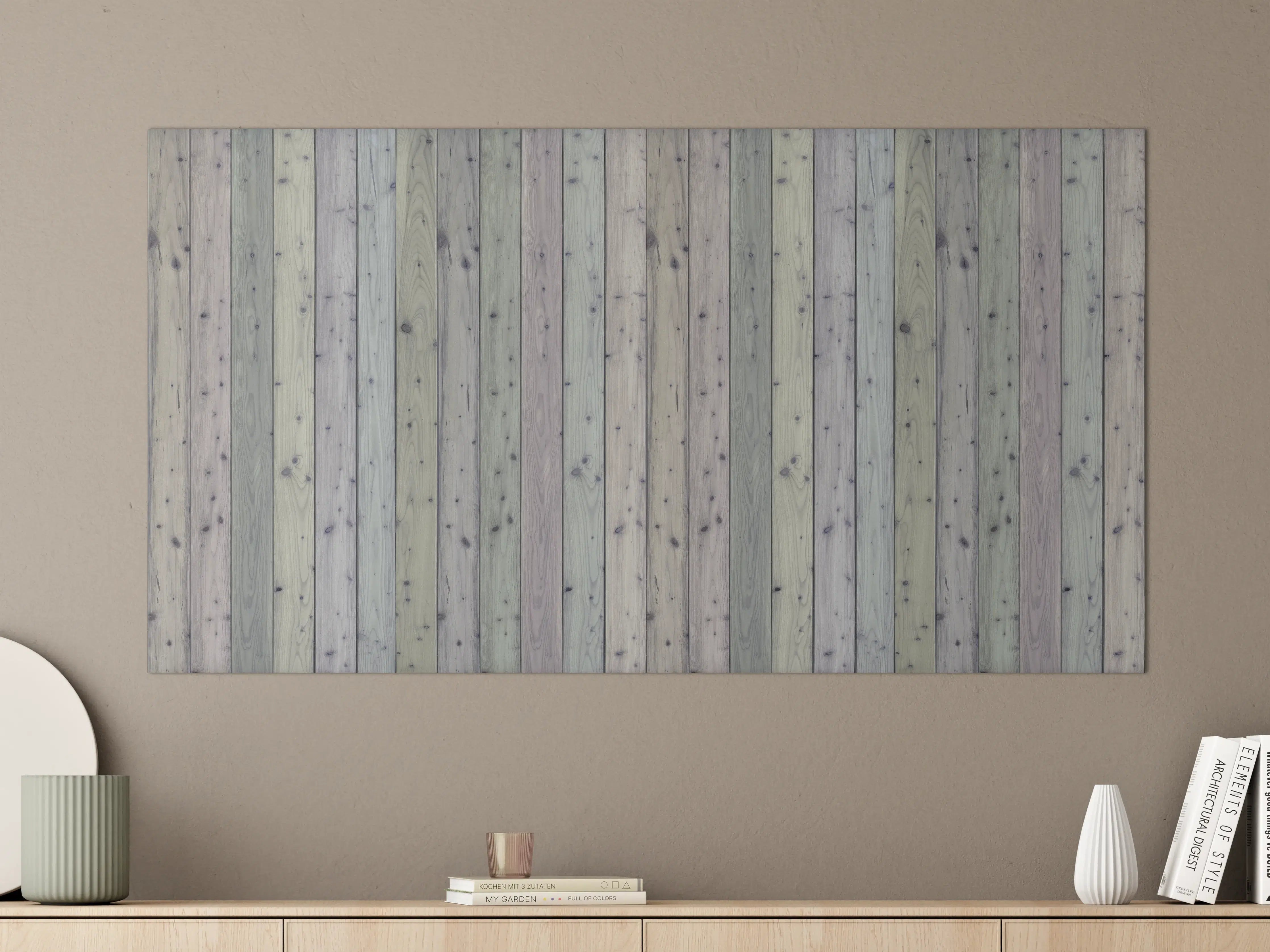 Große Wandbilder - Bunte Holz Wand Textur